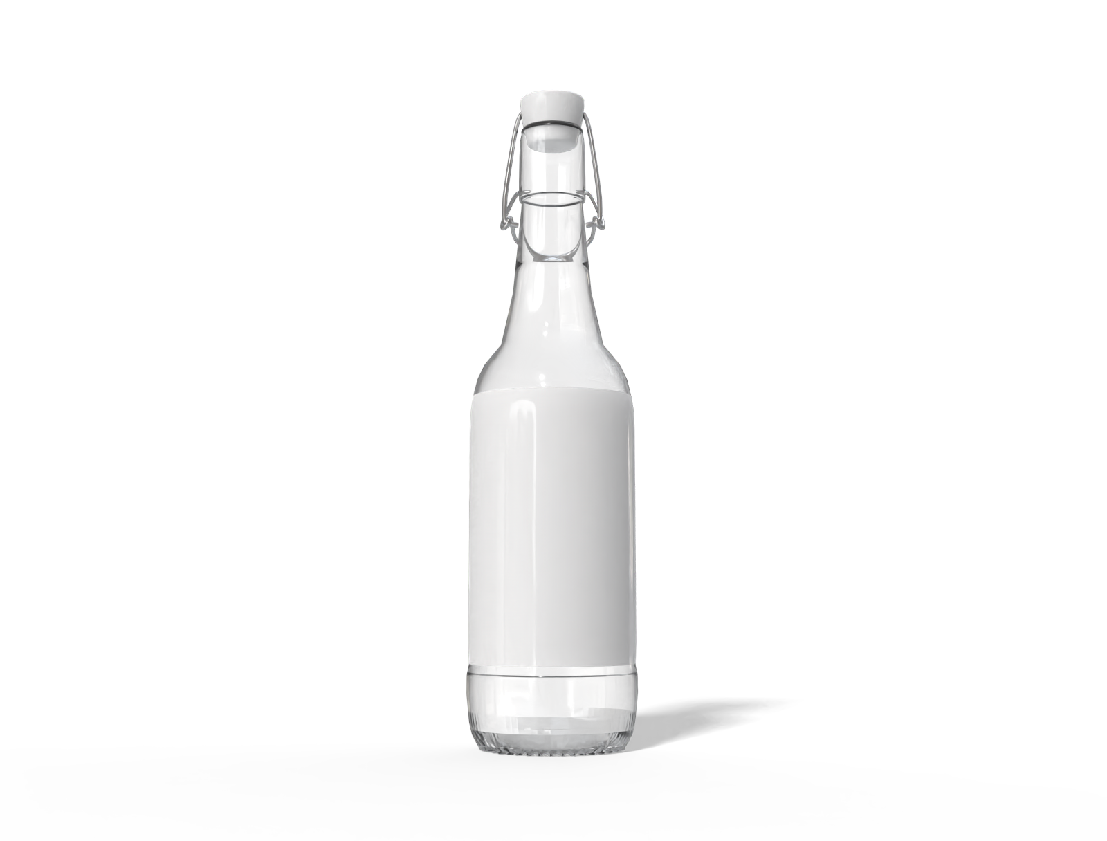 500 ml double button bottle — Glossy glass