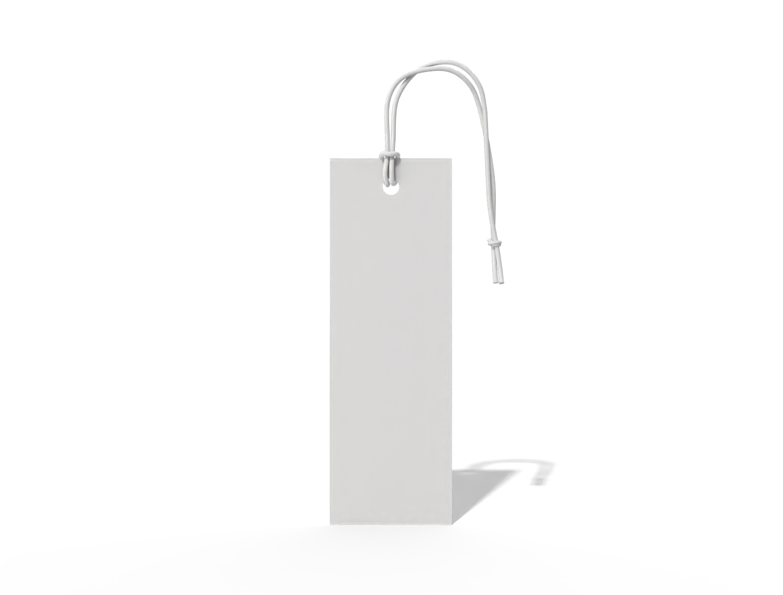 Bookmark with rope — White paperboard