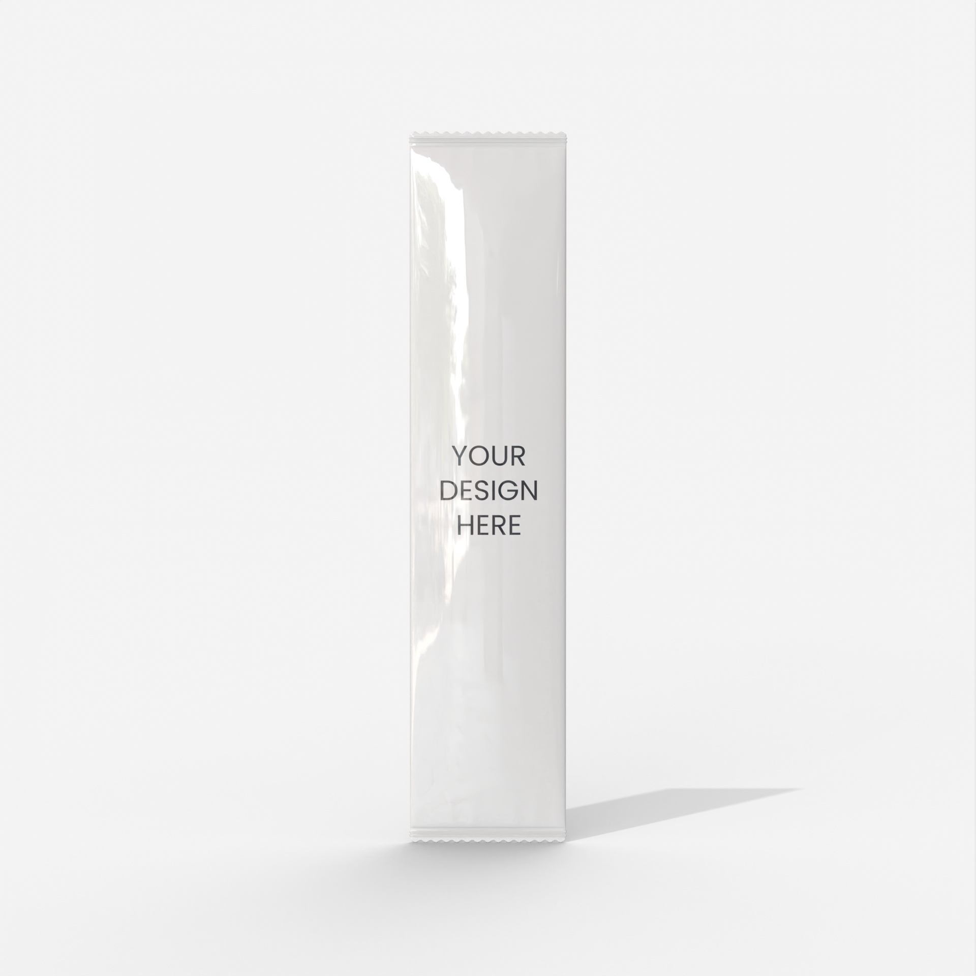 Stick sachet packaging — Glossy plastic