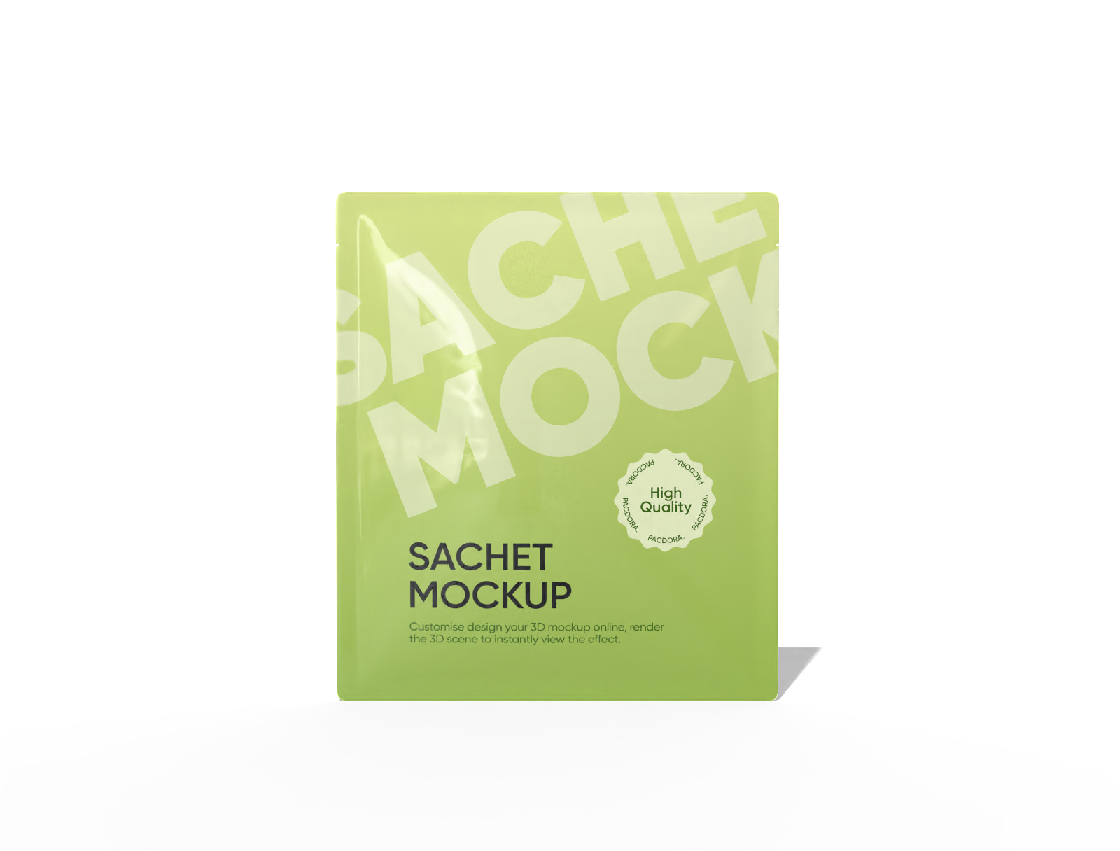 Sachet packaging — Glossy plastic