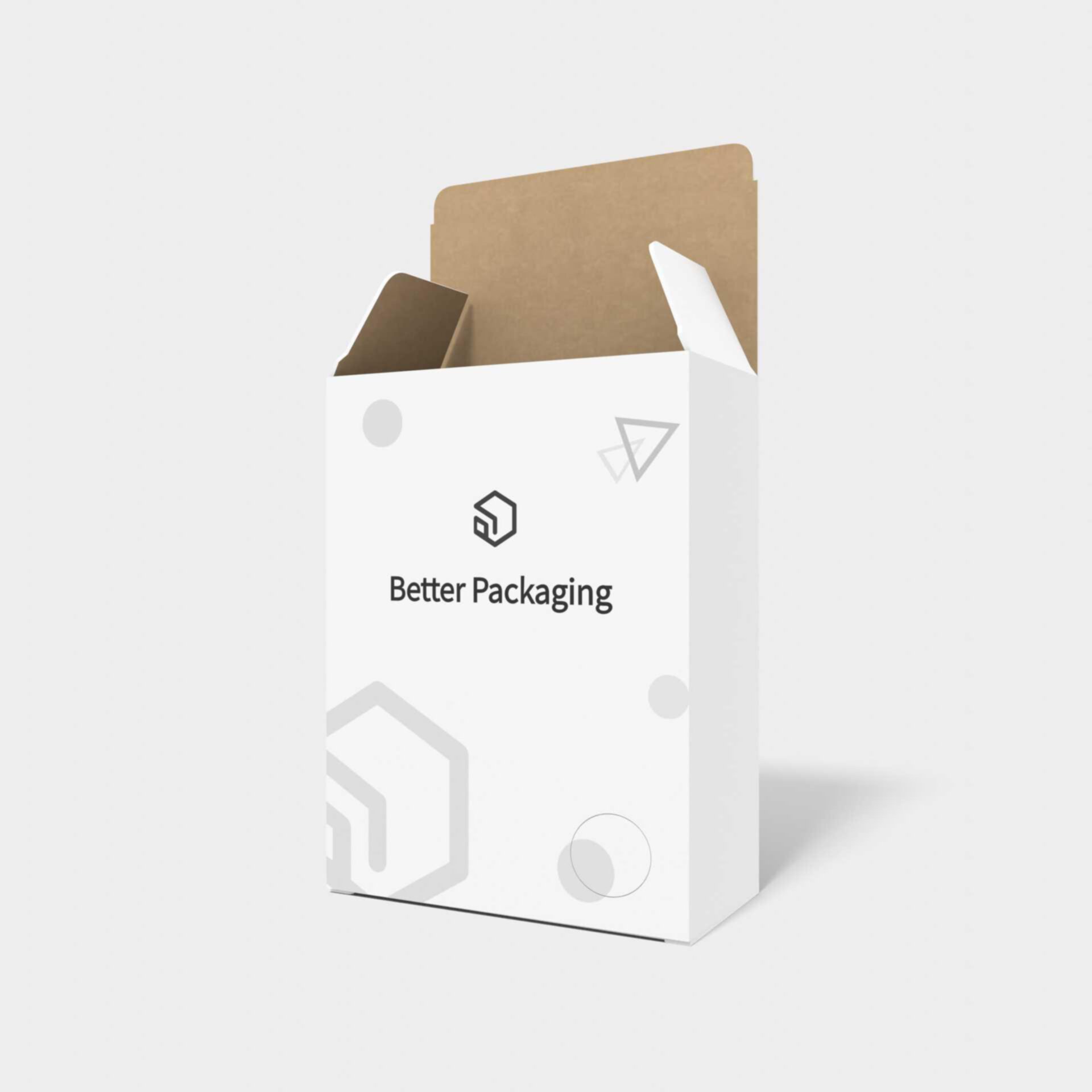 Tuck end box — White paperboard