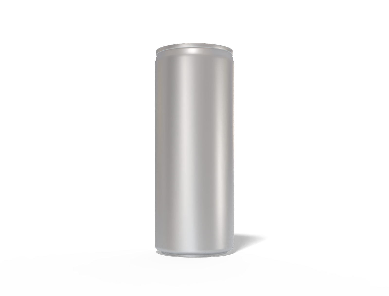 250 ml standard energy drink can — Matte metal