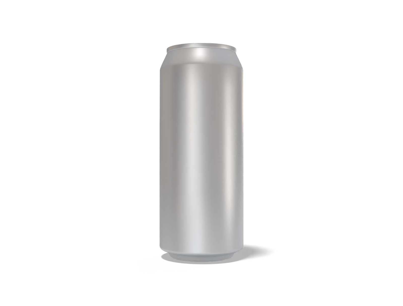 473 ml beer can — Matte metal