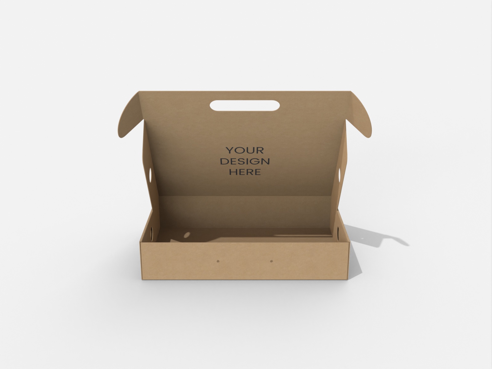 Flip top boxes rope handles tuck front box — Corrugated board