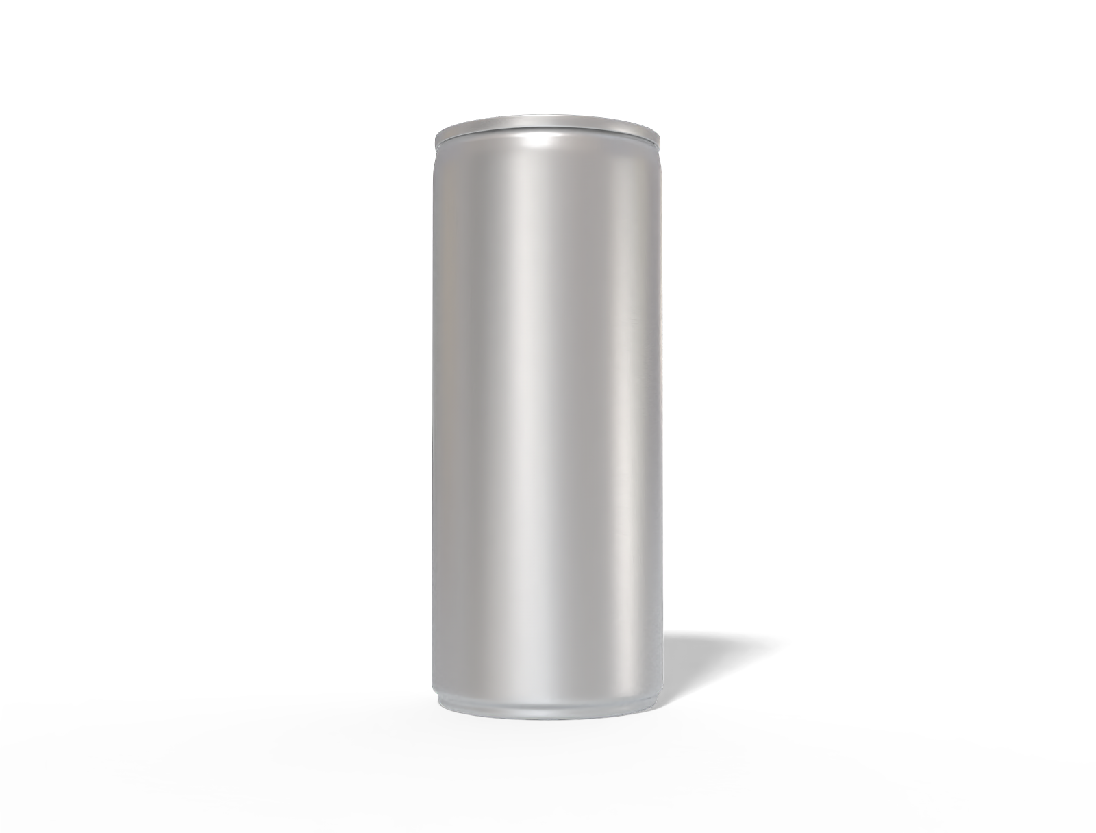 240 ml slim energy drink can — Matte metal