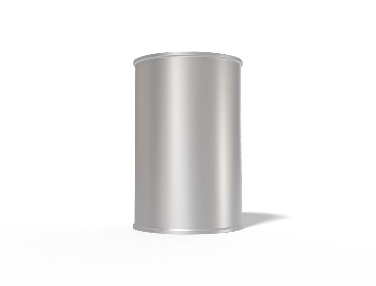 Round tin can — Matte metal