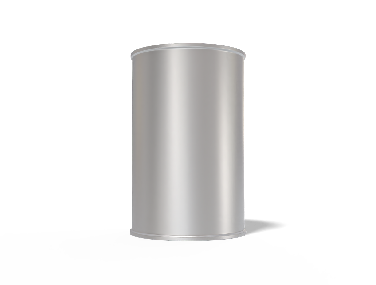 Round tin can — Matte metal