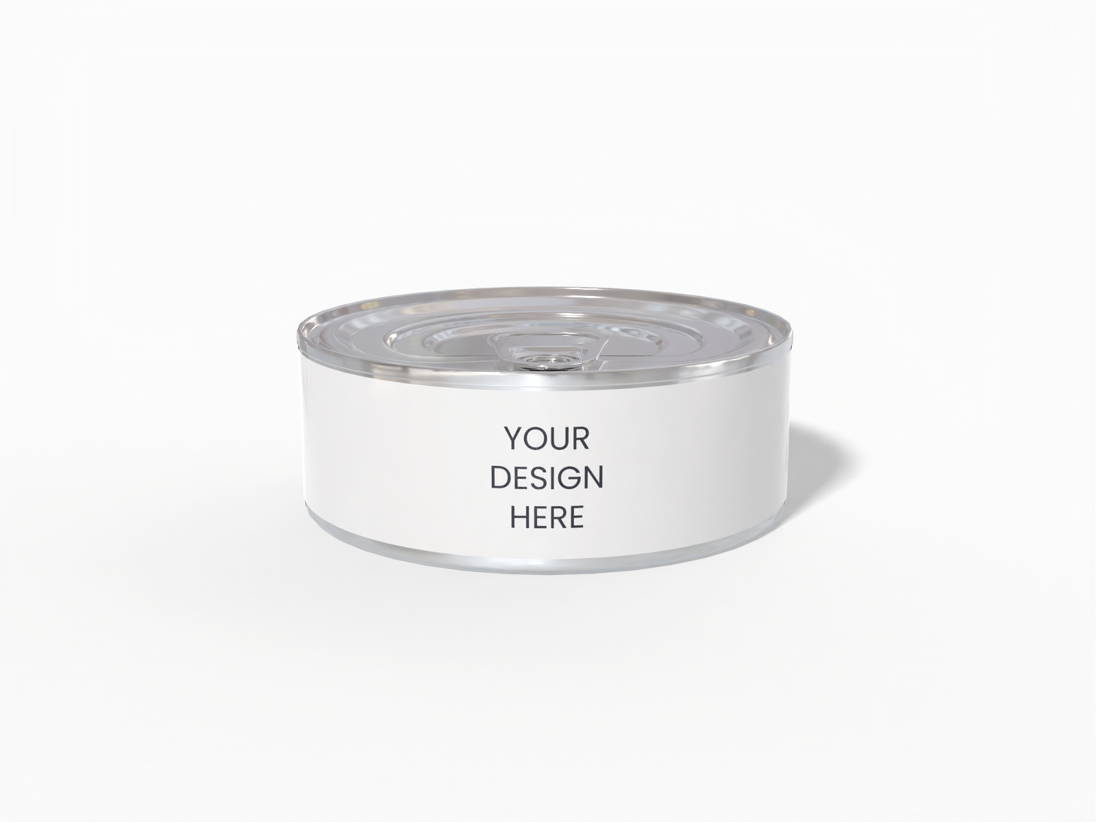 Round tin can — Matte metal