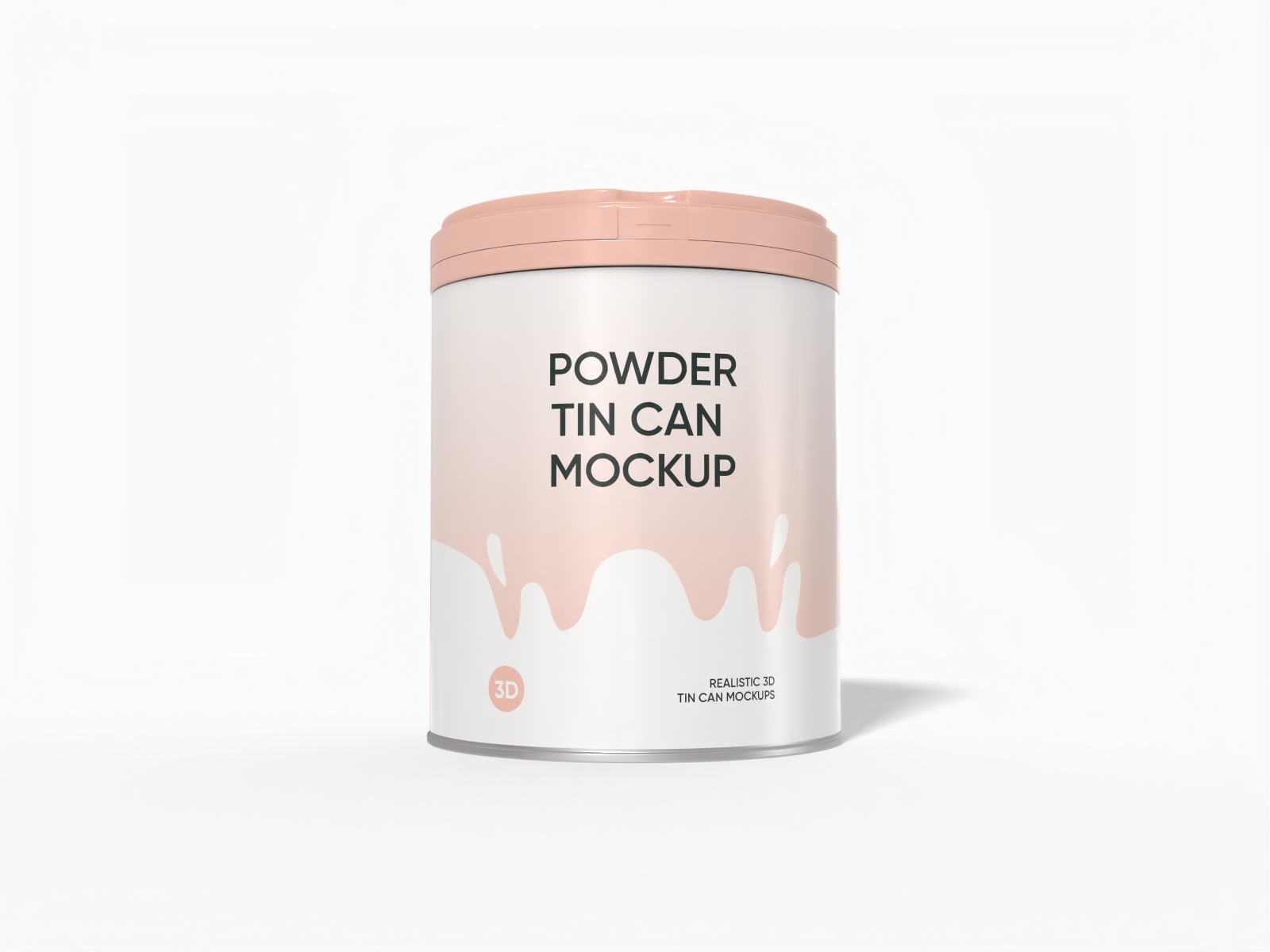 Tall powder tin can — Matte metal