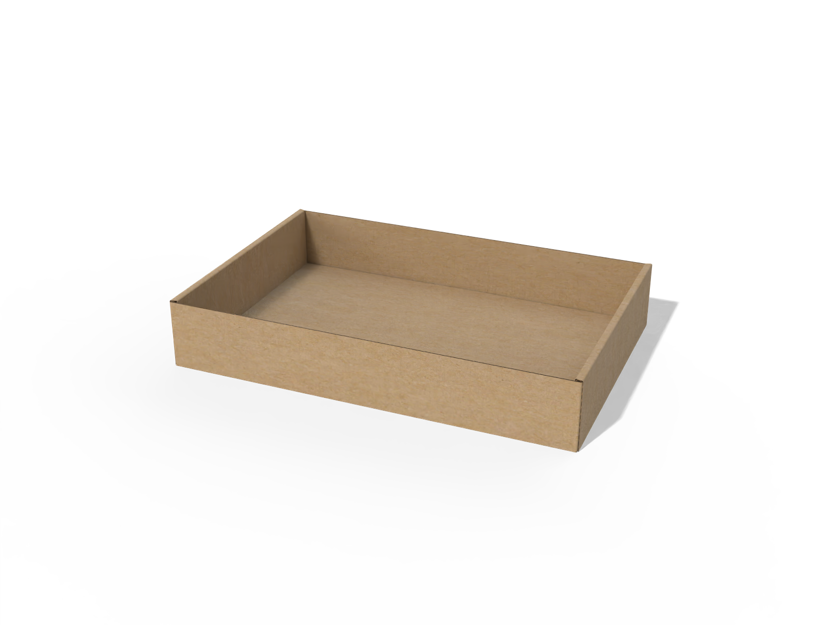 Fast food tray box — N-flute corrugated board