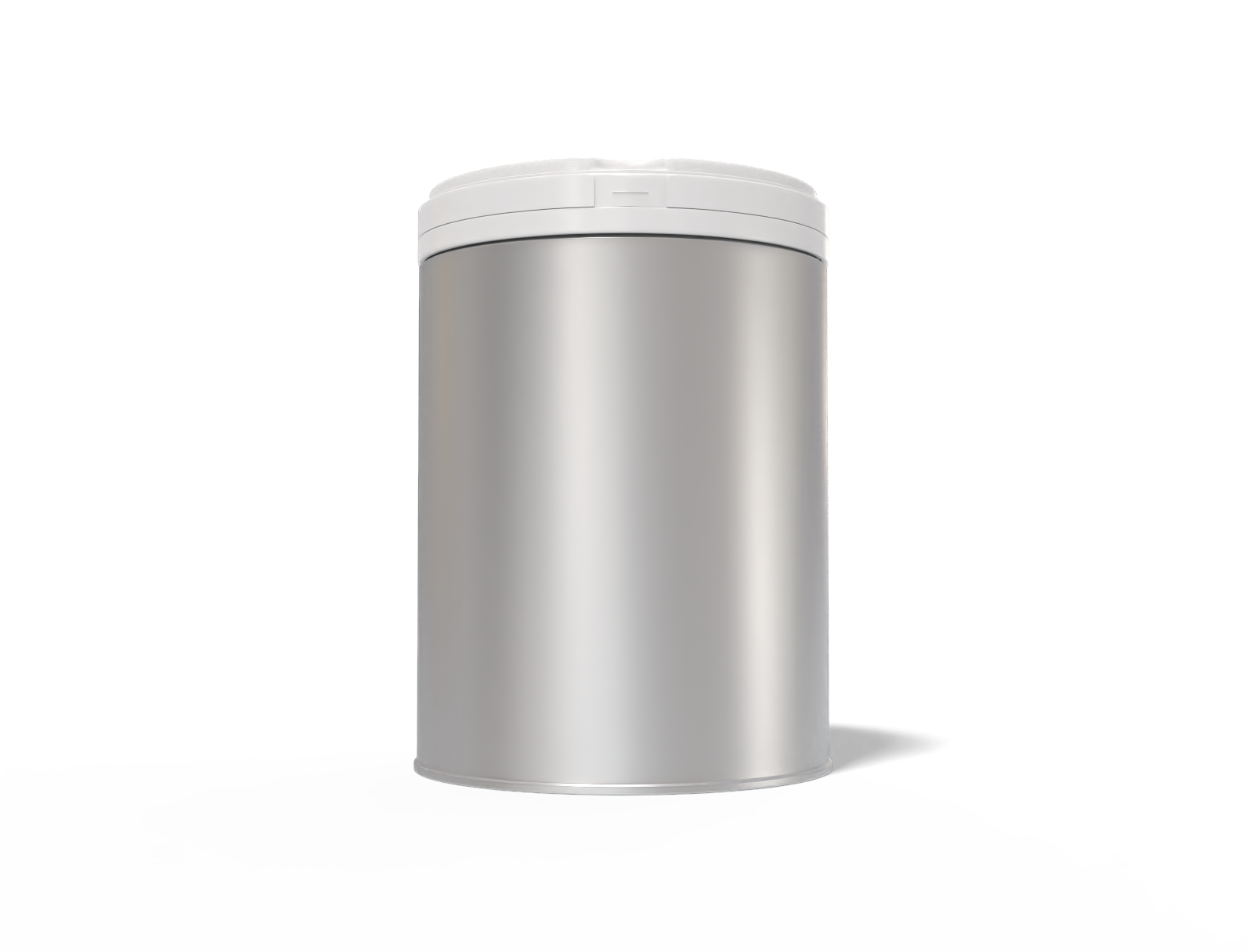 Tall powder tin can — Matte metal