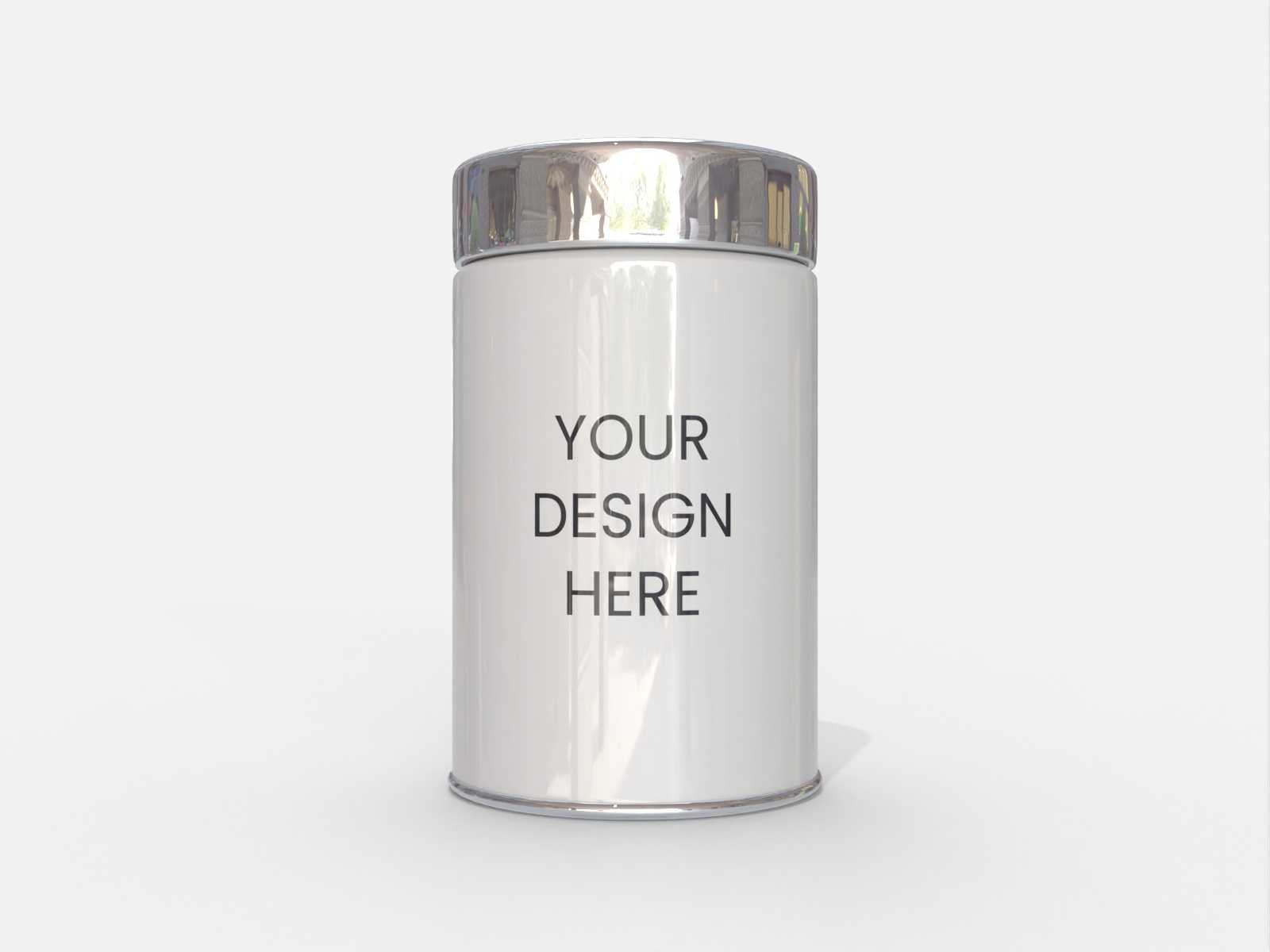 Round tin can — Matte metal
