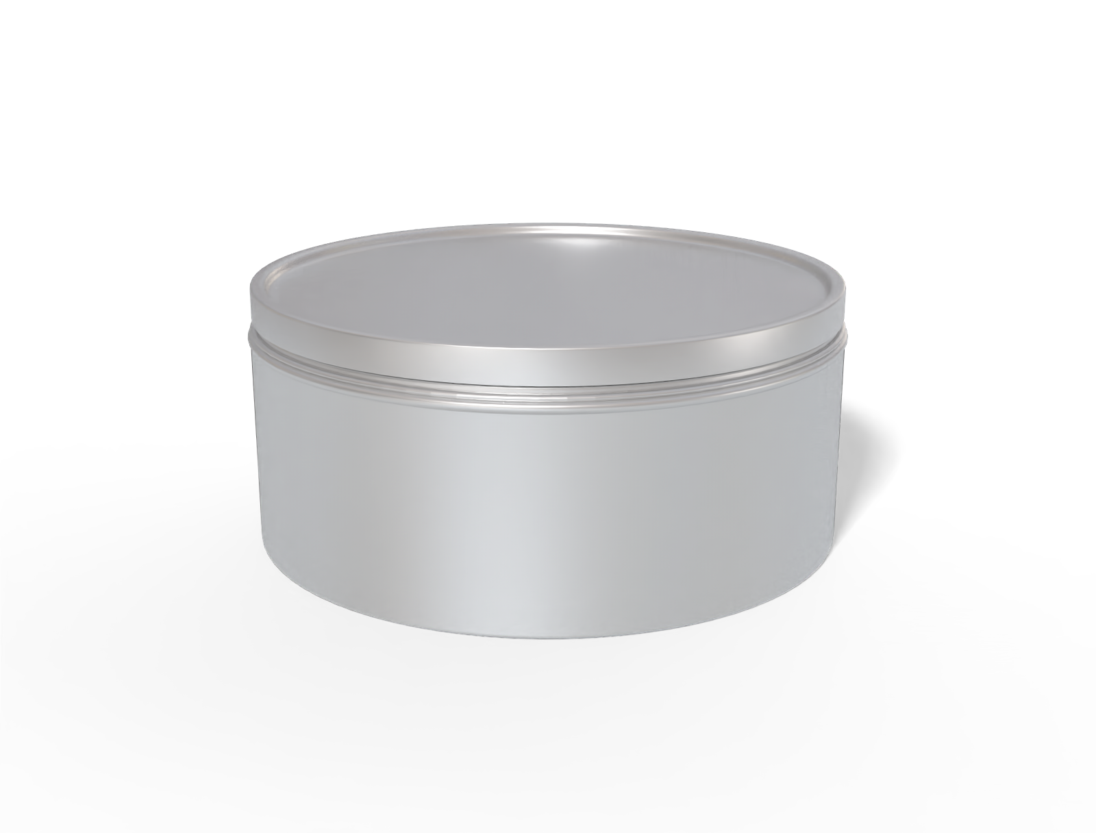 Round tin can — Matte metal