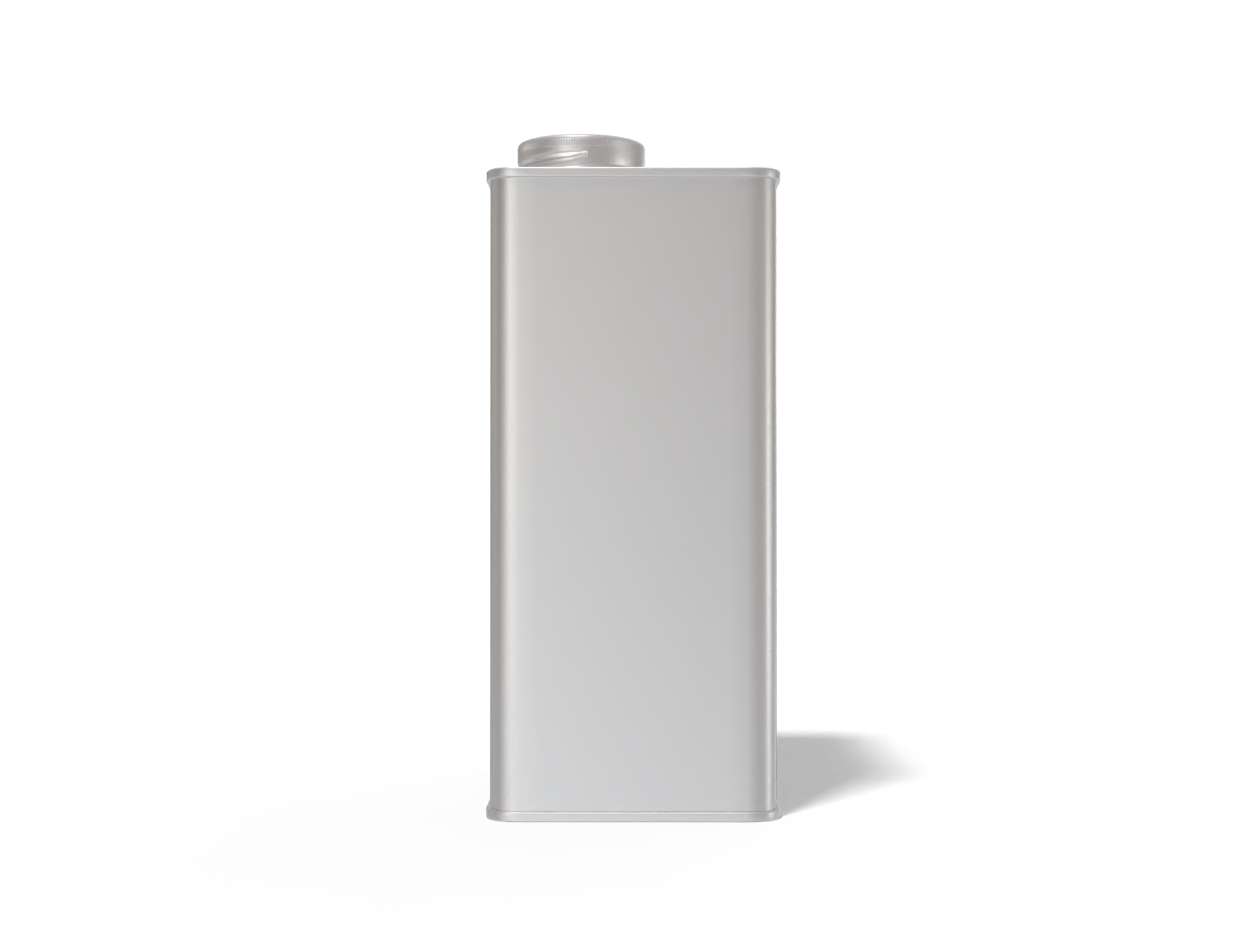 Square tin can — Matte metal