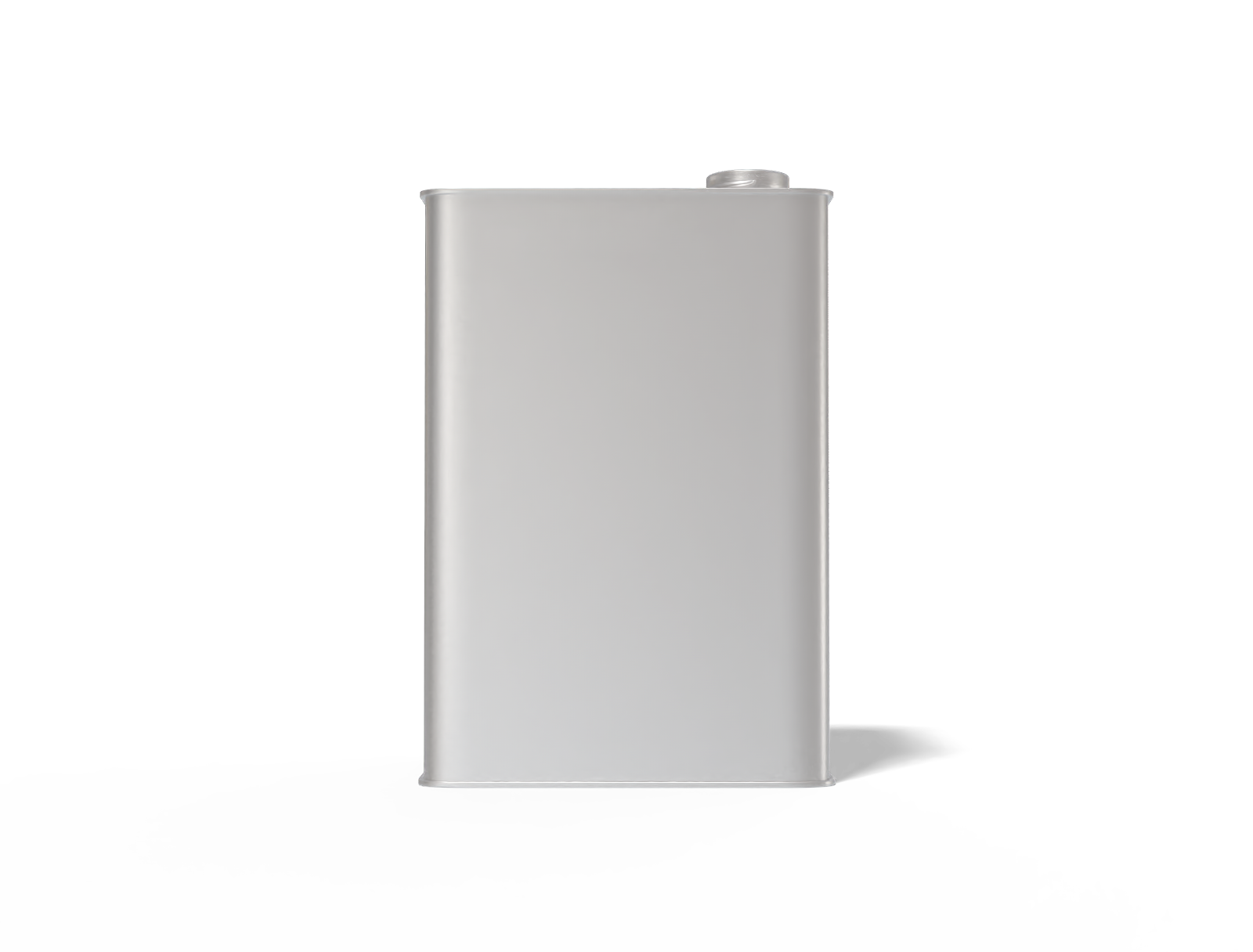 Square tin can — Matte metal