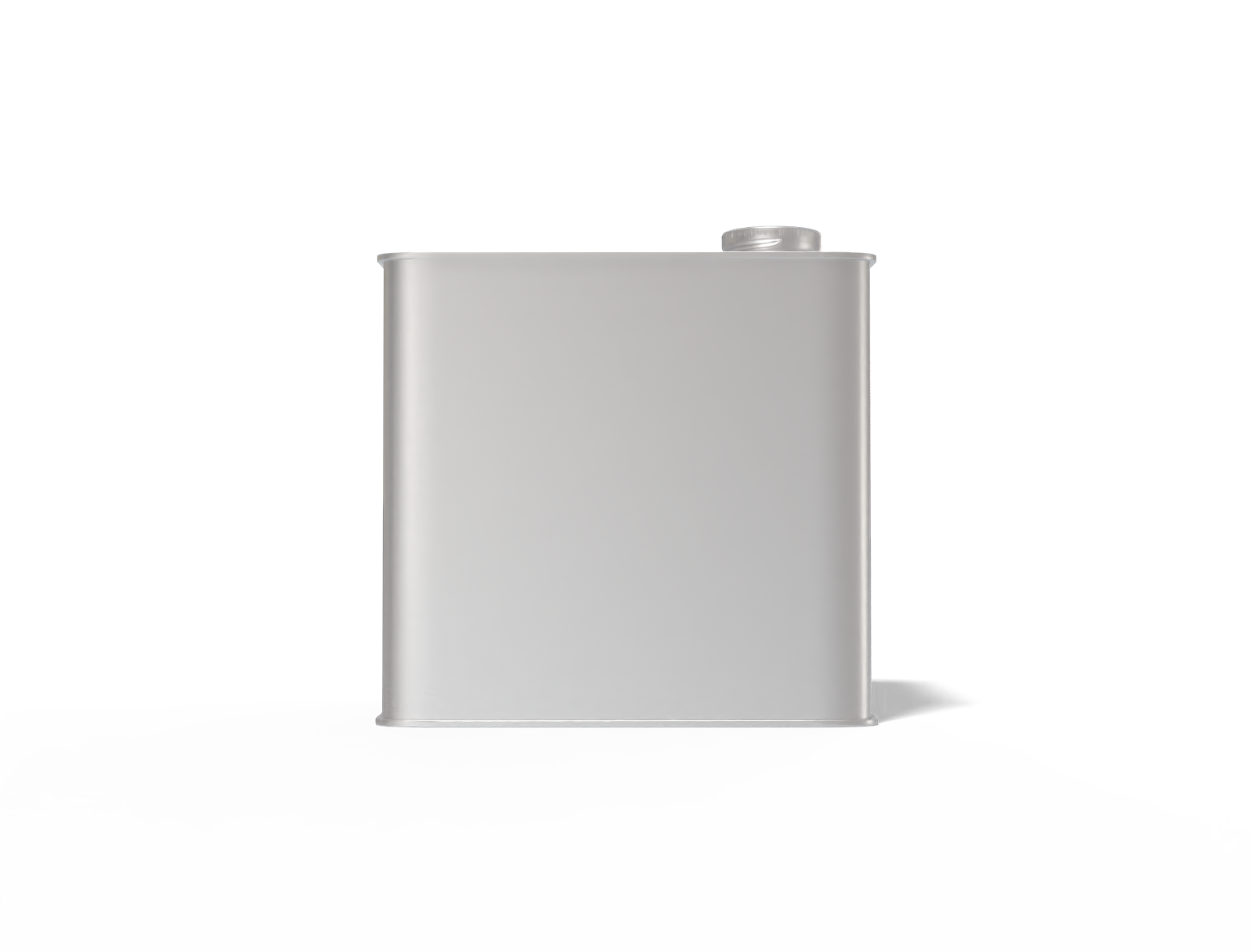 Square tin can — Matte metal
