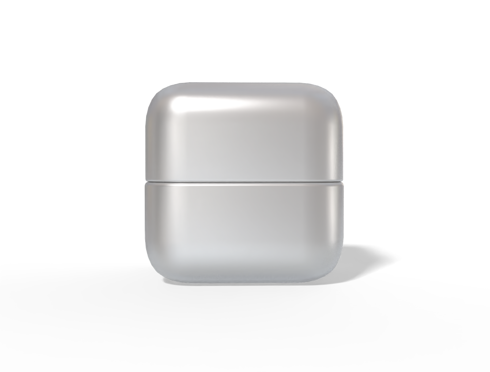 Square tea tin — Matte metal
