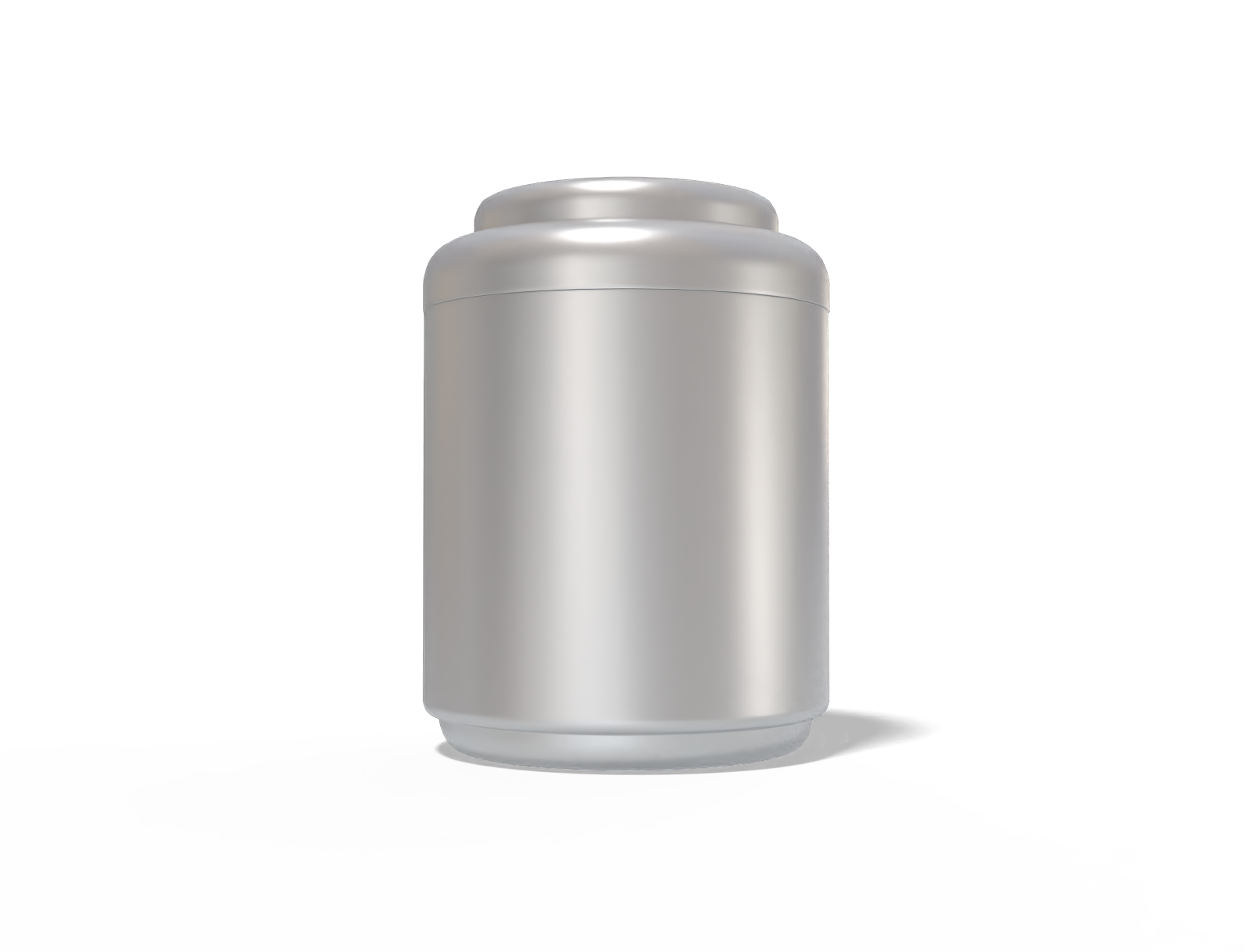 Tea tin can — Matte metal