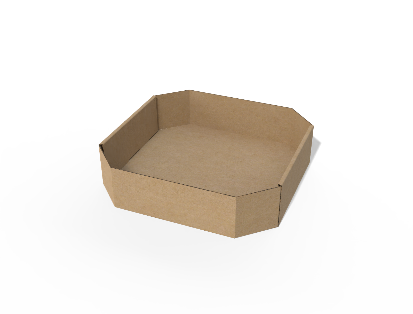 Kraft paper tray box — E-flute corrugated board