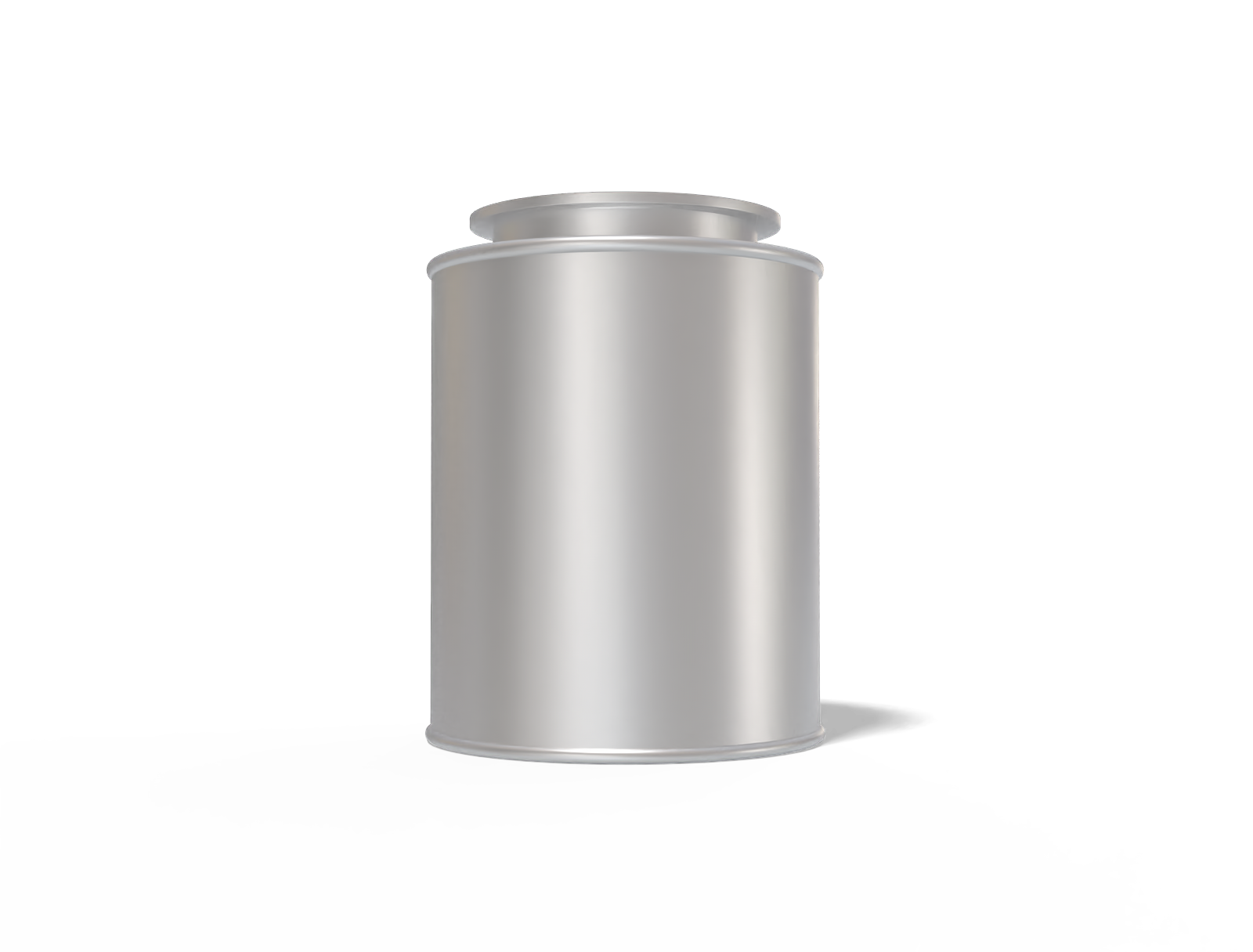 Tea tin can mockupdieline — Matte metal