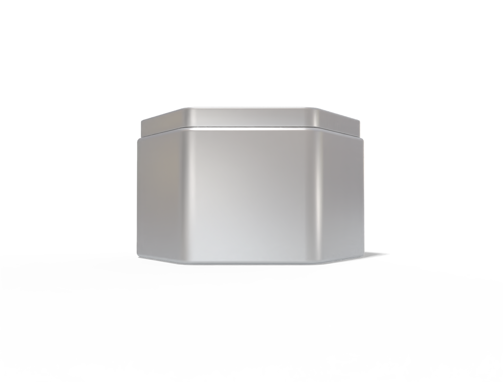 Hexagonal tin can — Matte metal