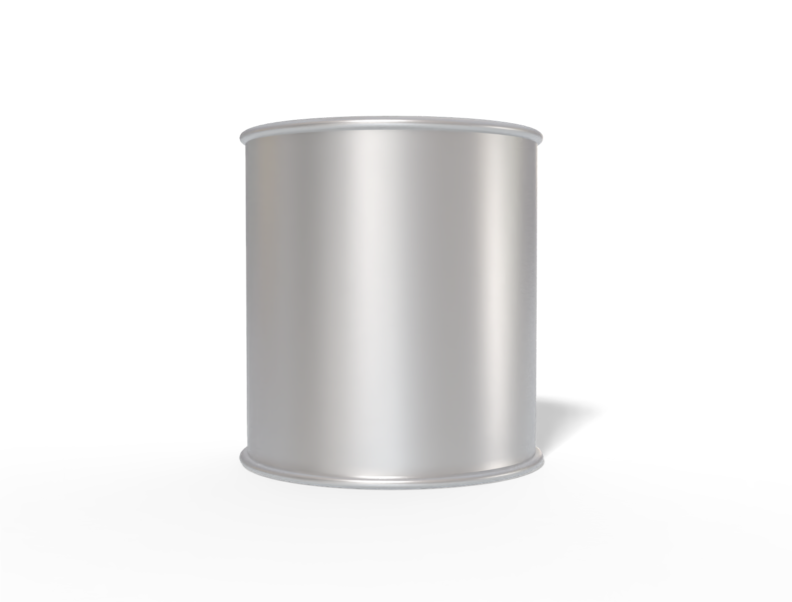 Round tin can — Matte metal