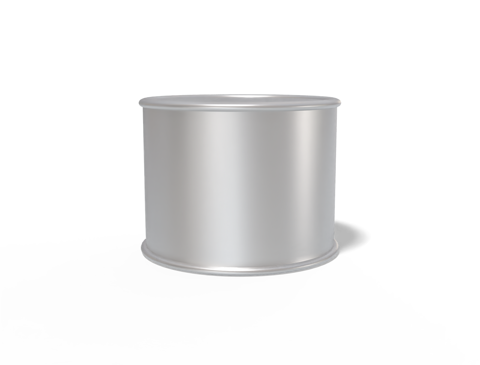 Small round tin can — Matte metal
