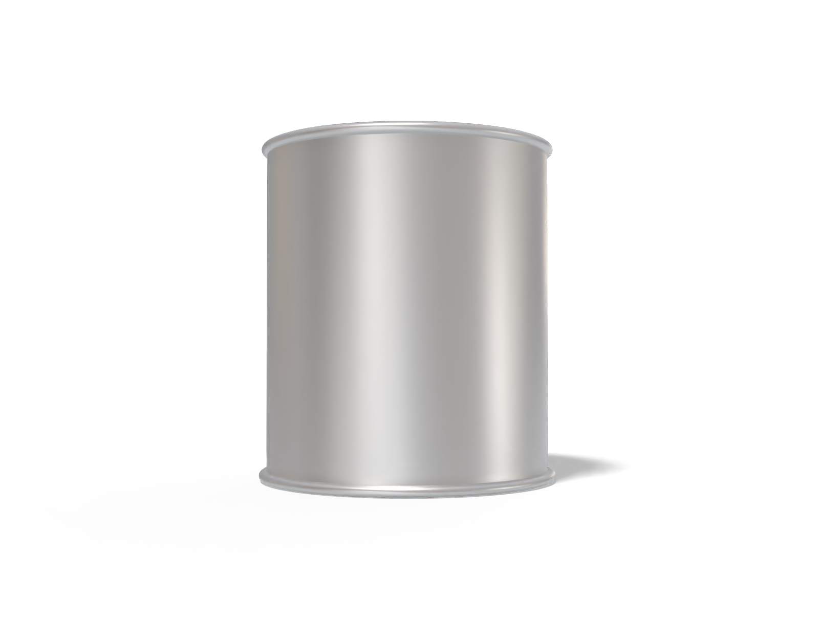 Round tin can — Matte metal