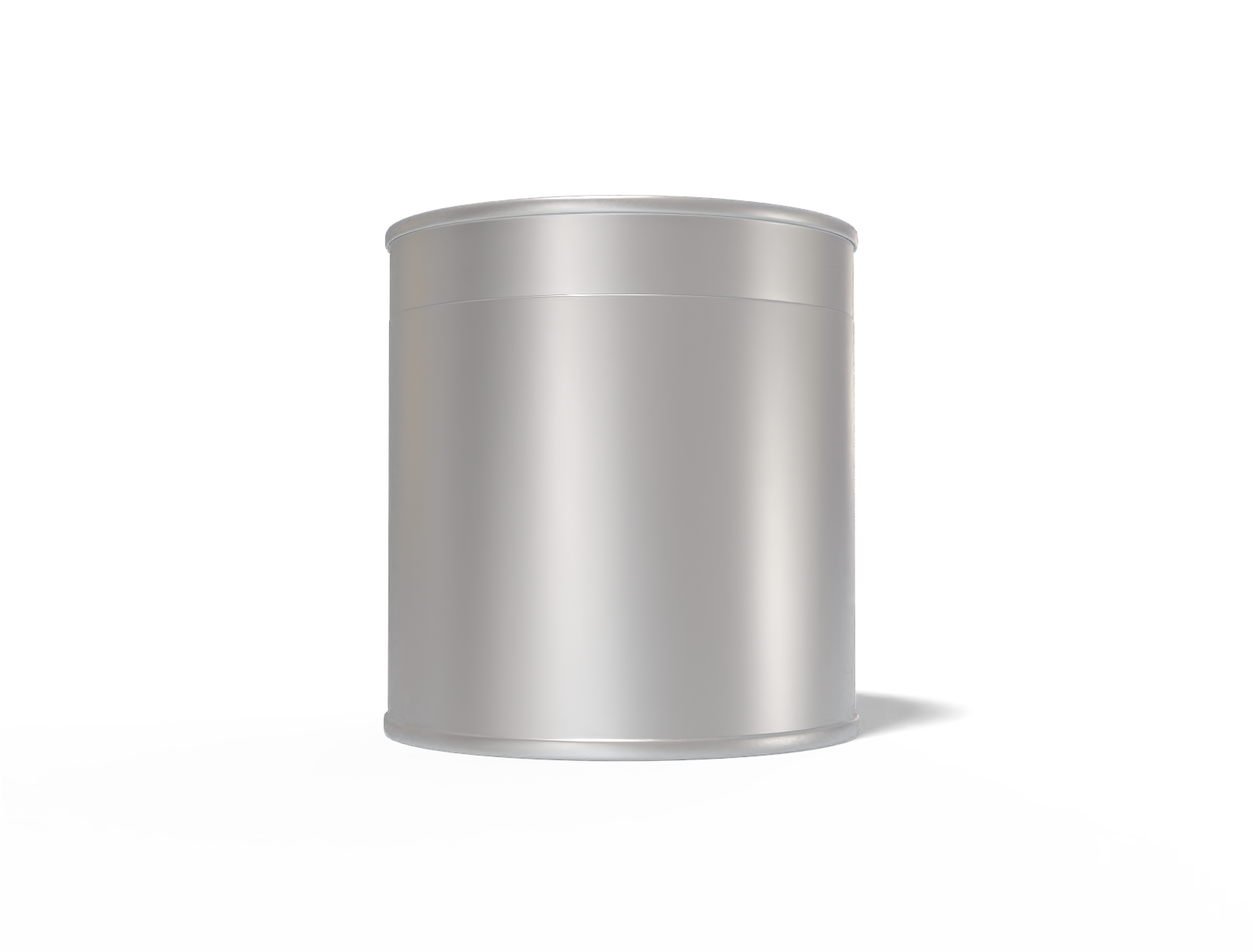 Round tin can — Matte metal