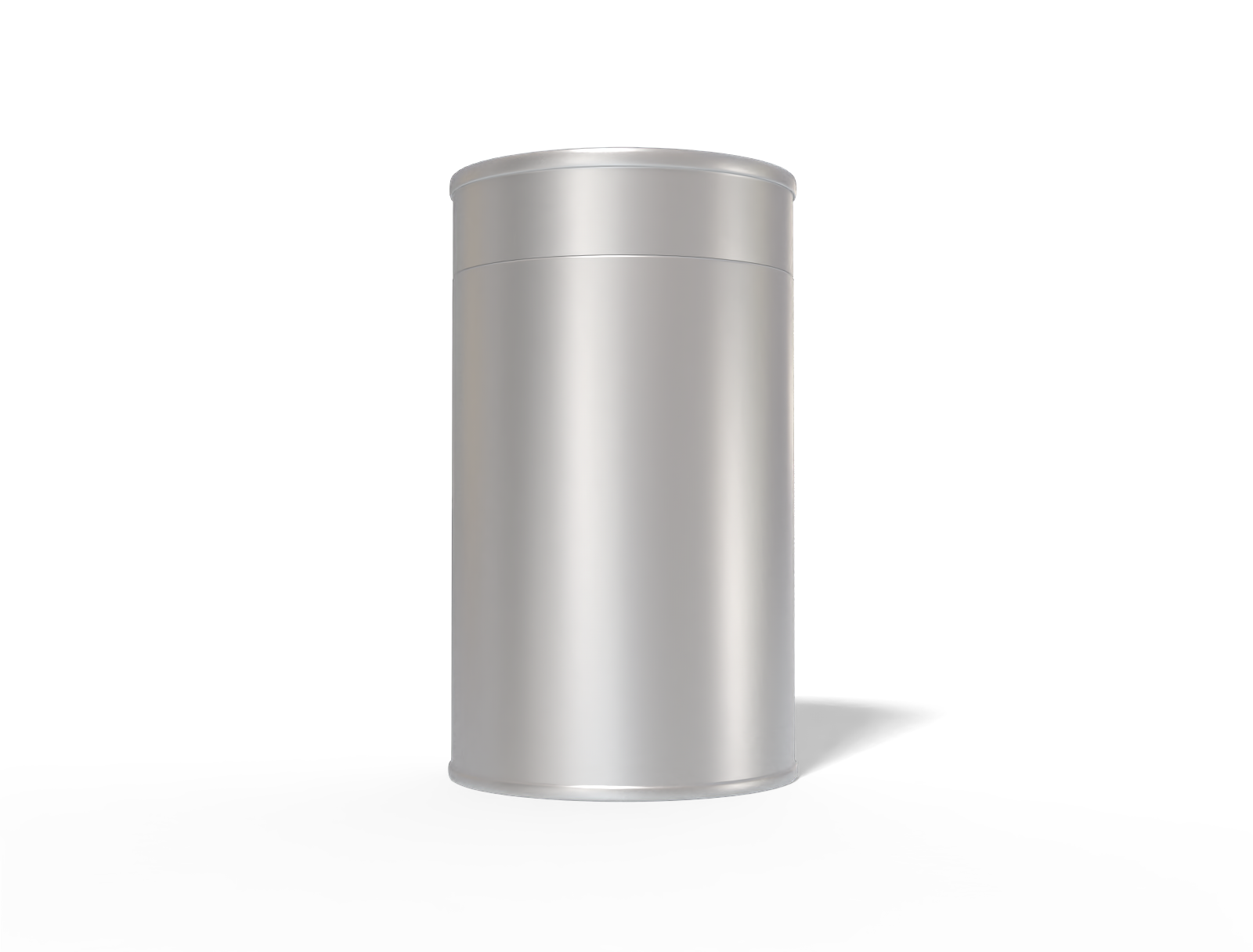 Round tin can — Matte metal