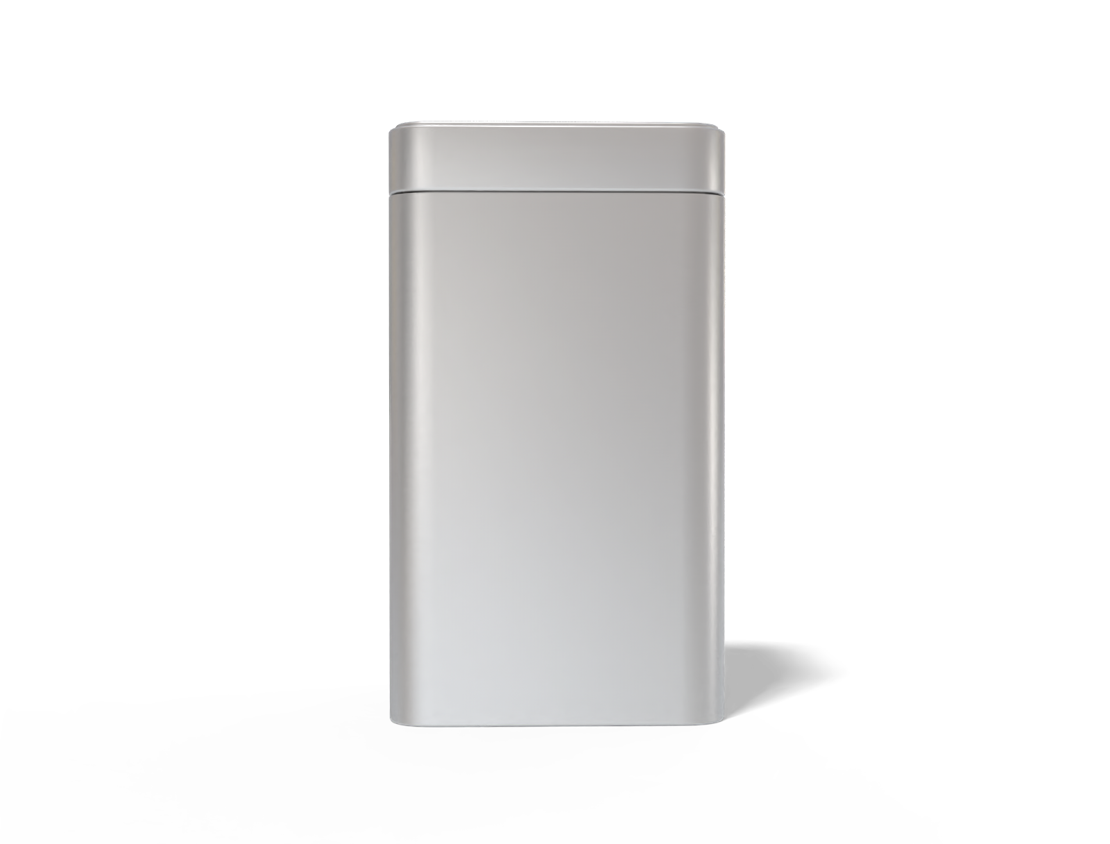 Rectangular tea can — Matte metal