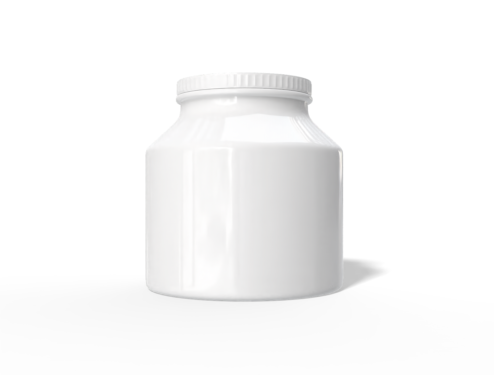 Round tea tin can — Glossy ceramic