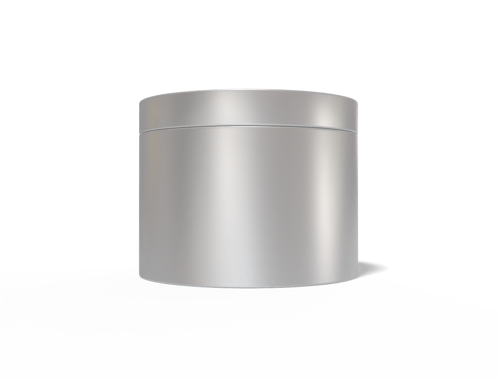 Cylindrical tea can — Matte metal