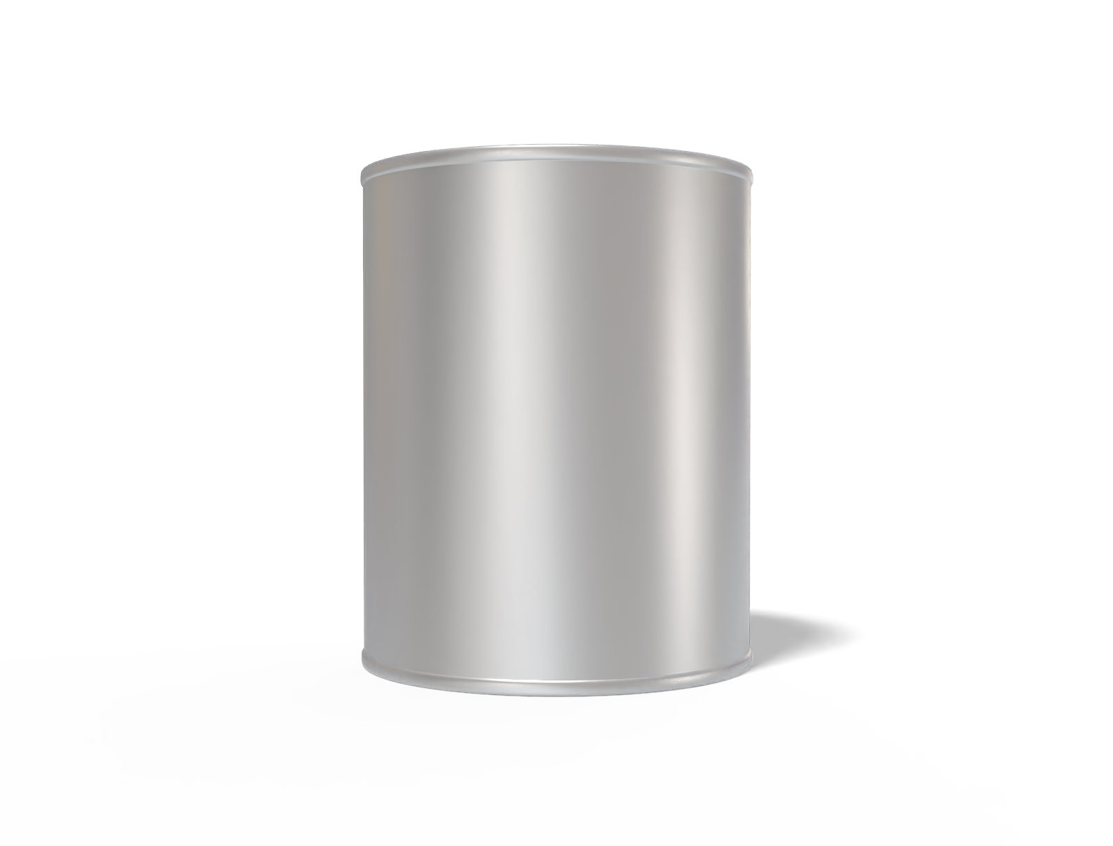 Round tin can — Matte metal