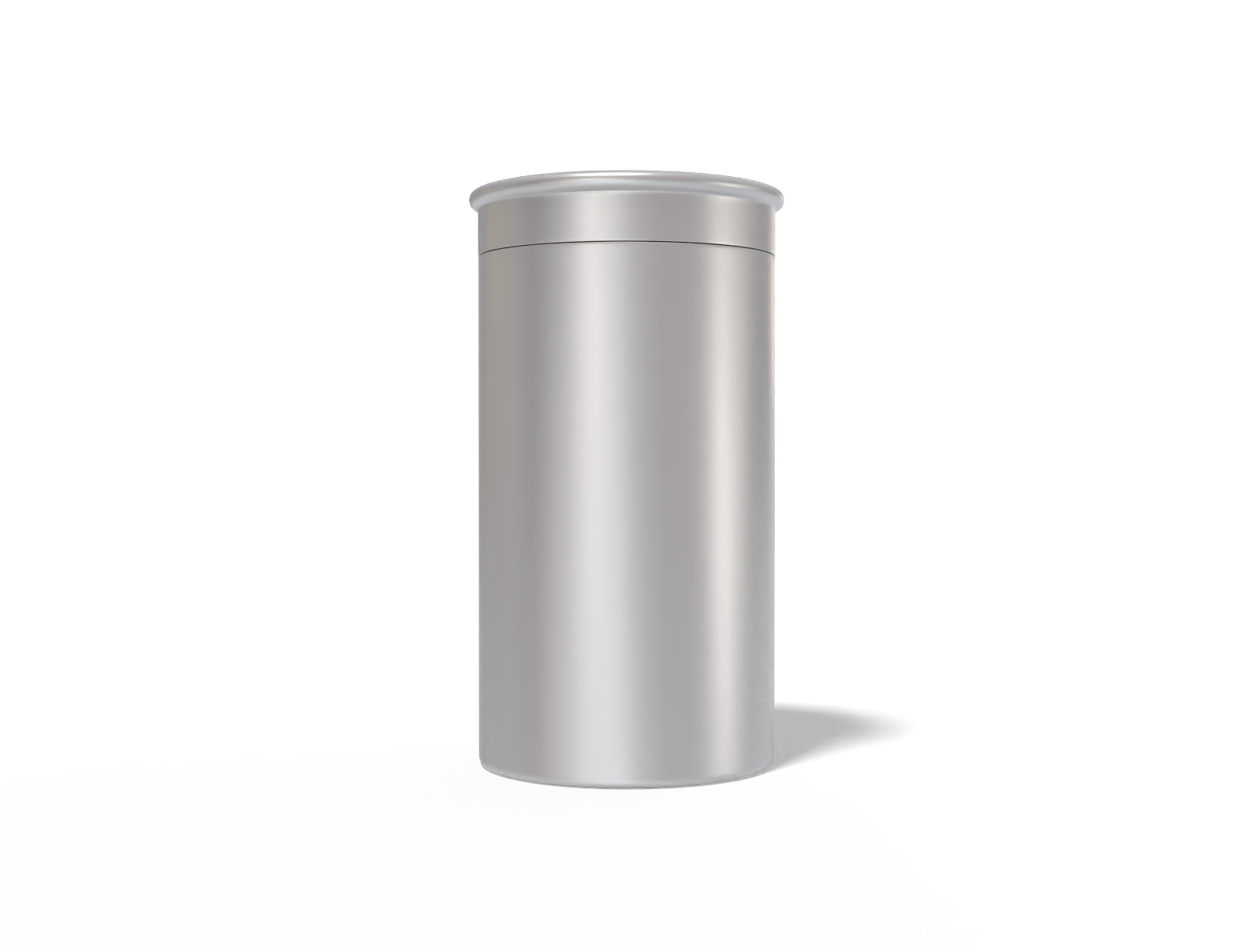 Round tin can — Matte metal