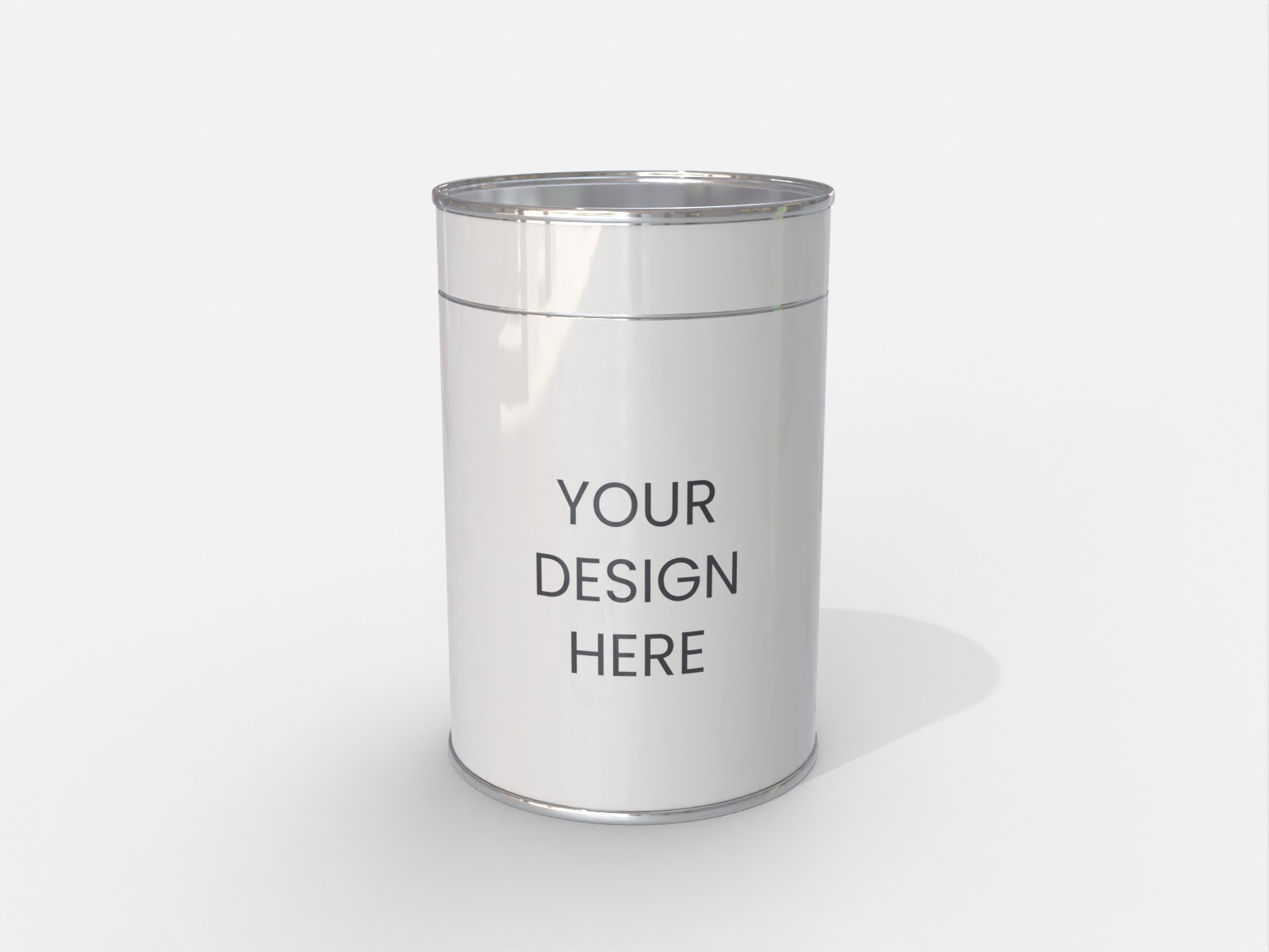 Round tin can — Matte metal