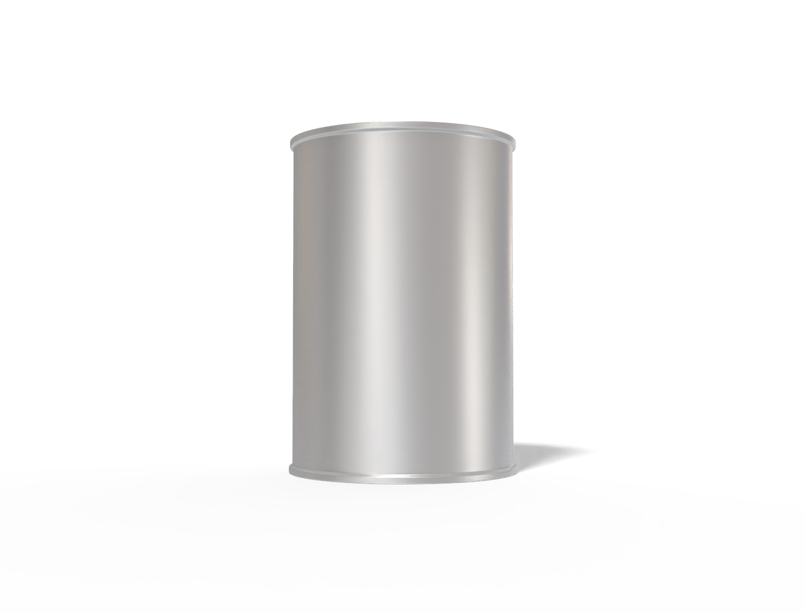 Round tin can — Matte metal