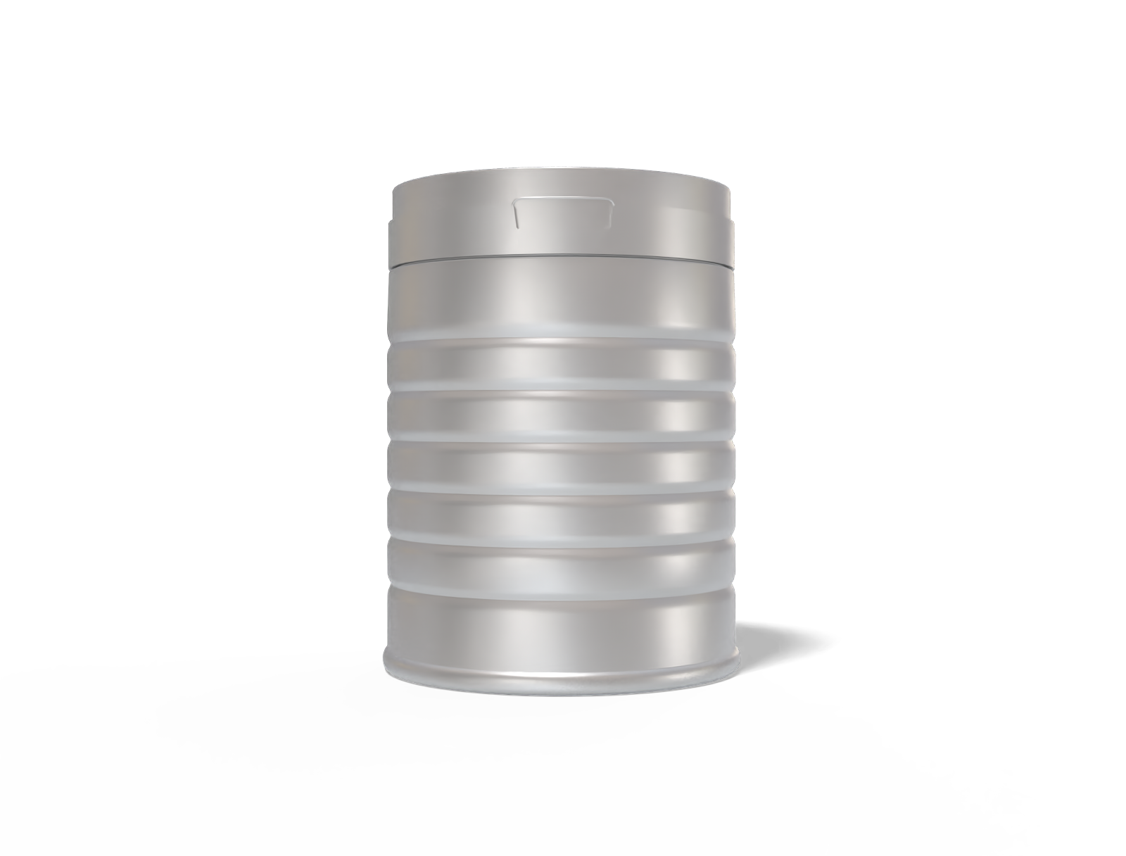 Round tin can — Matte metal