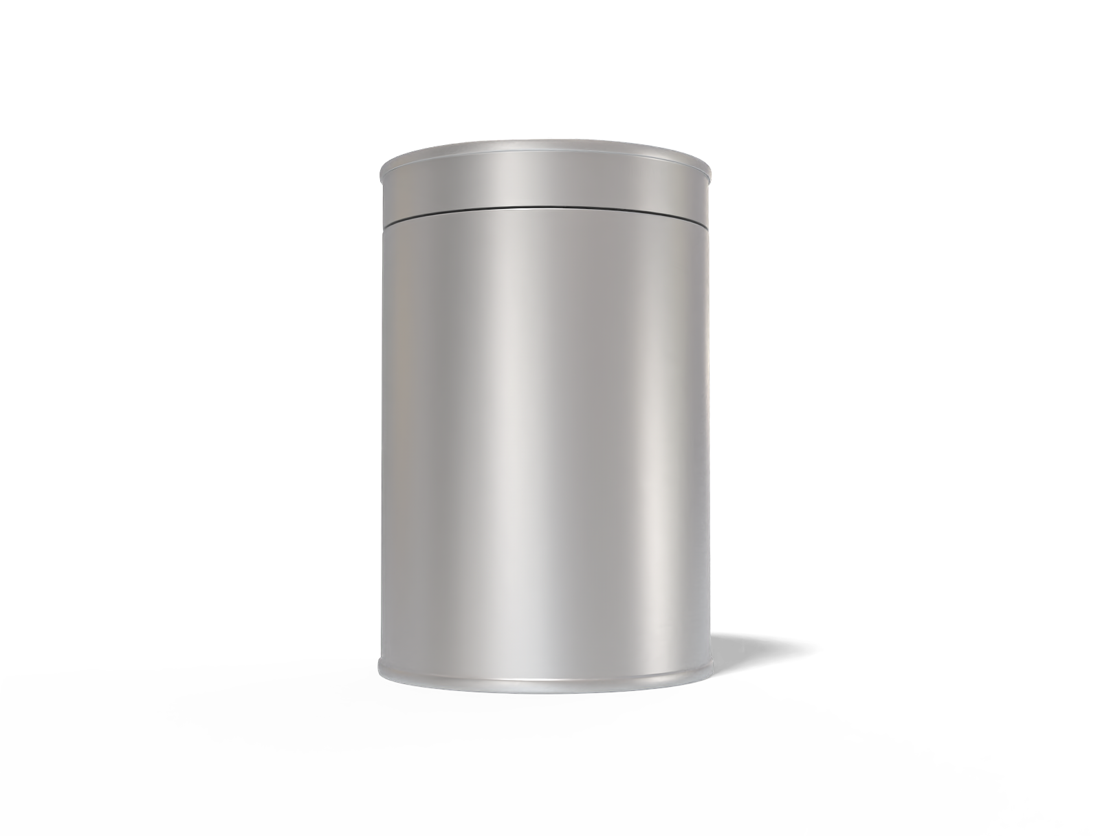 Round tin can — Matte metal