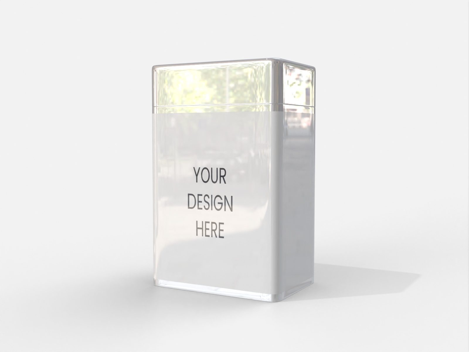 Rectangle tea tin — Matte metal