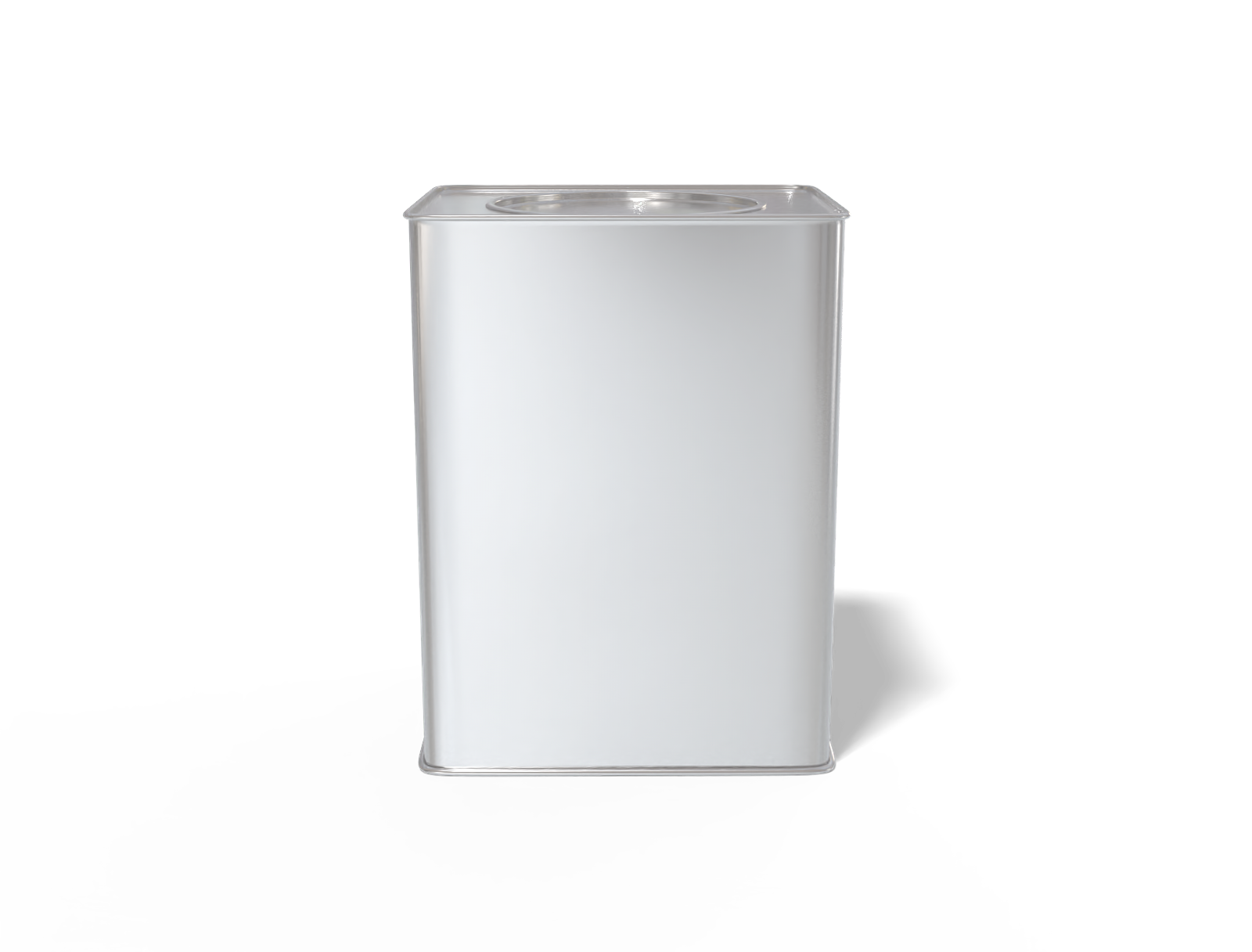 Square tin can — Matte metal