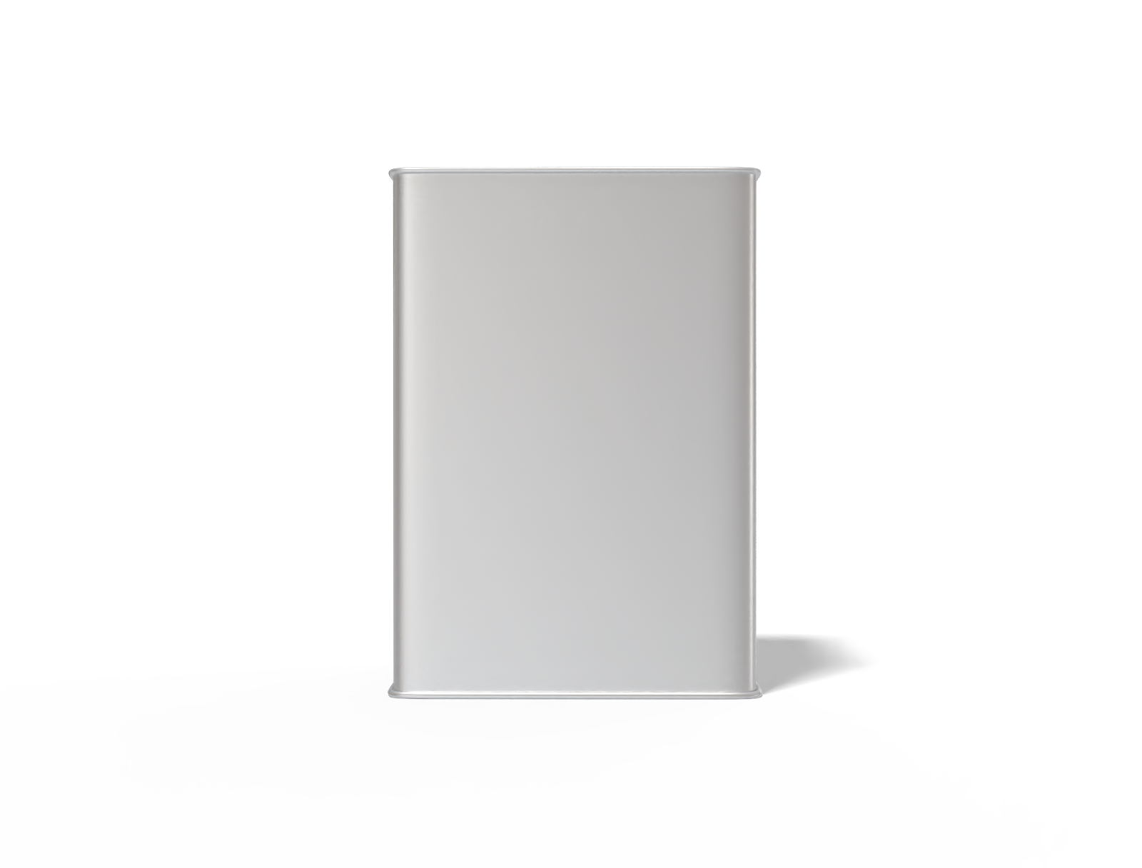 Square tin can — Matte metal
