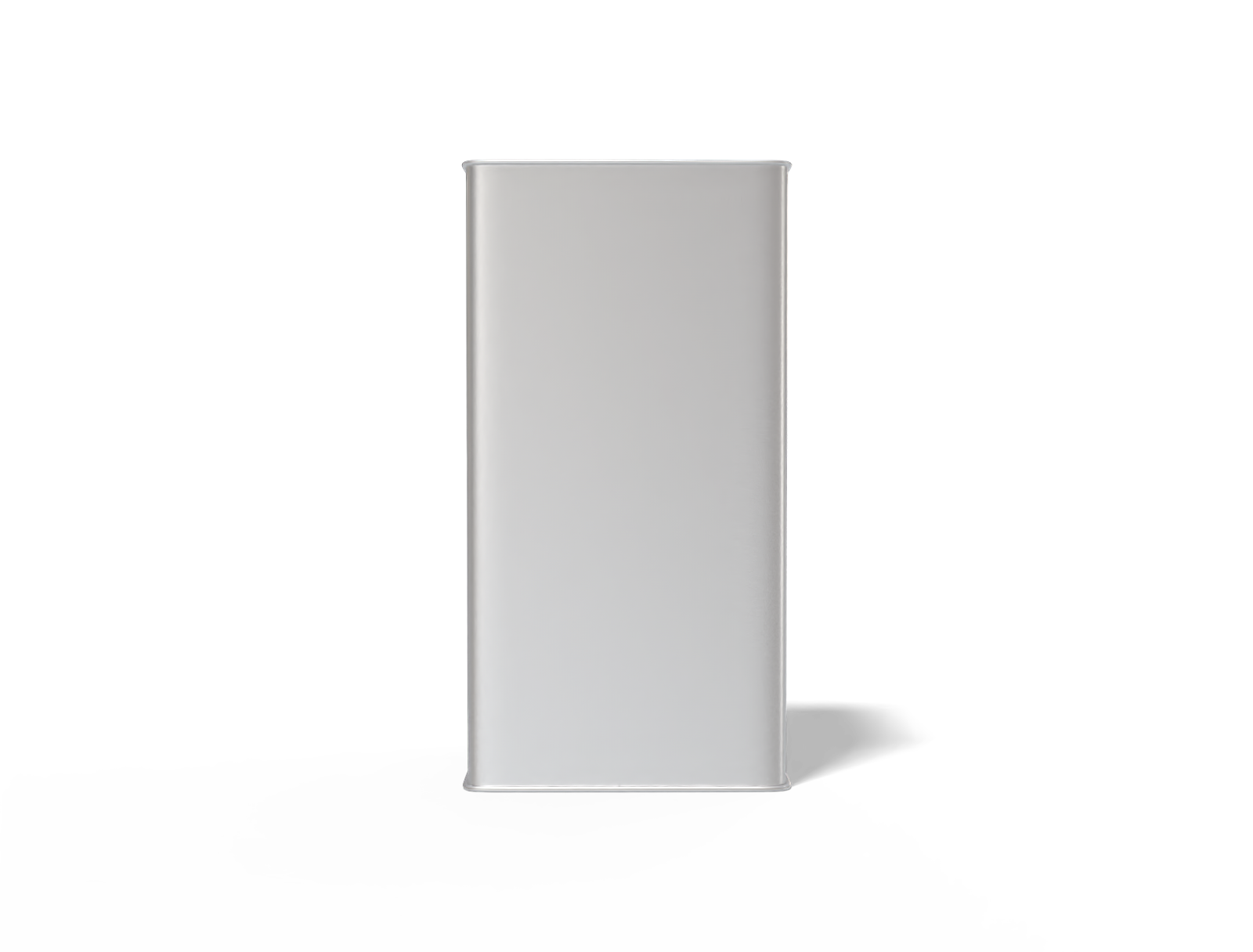 Square tin can — Matte metal
