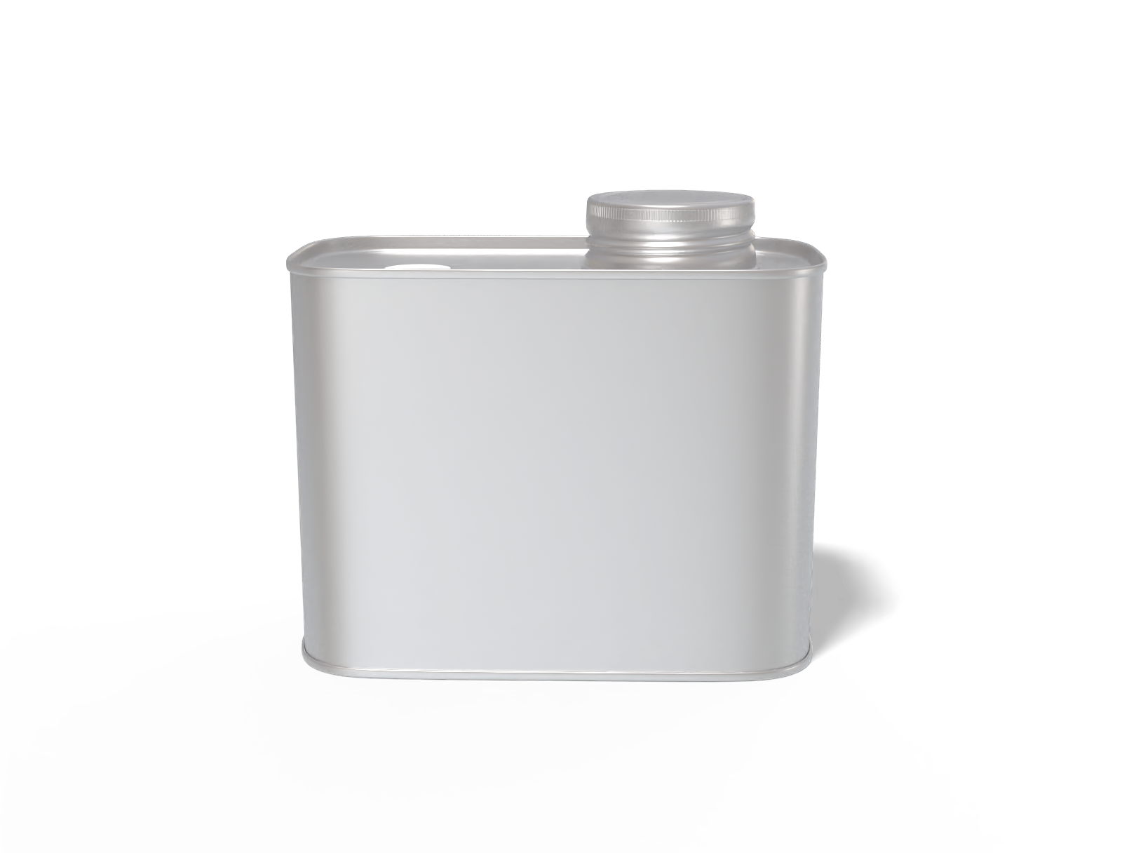 Square tin can — Matte metal