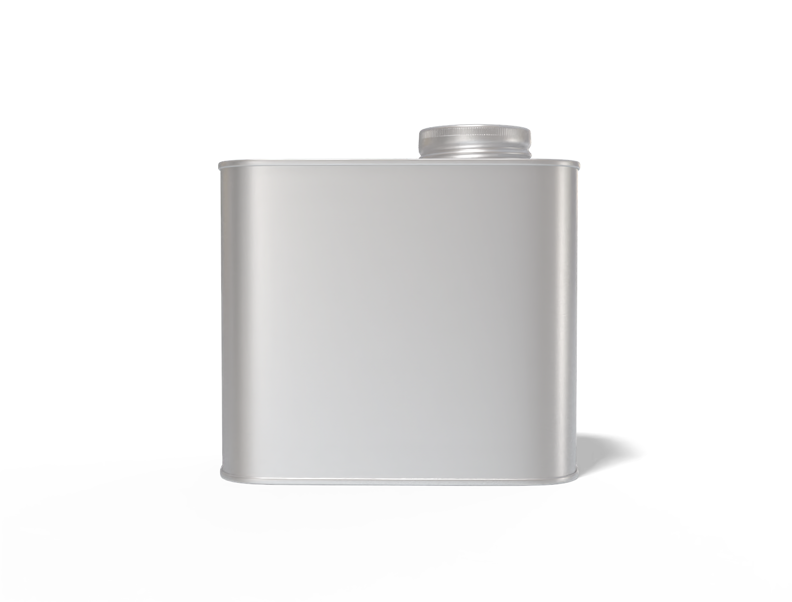 Square tin can — Matte metal