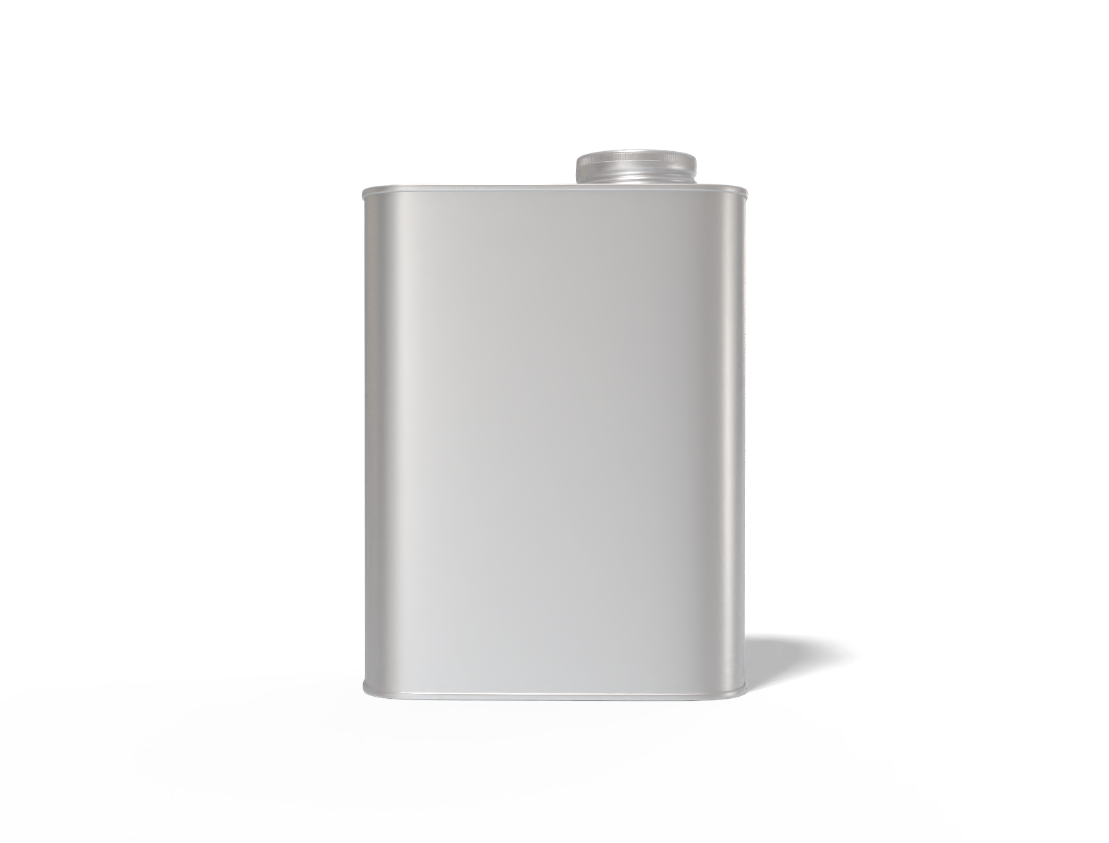 Square tin can — Matte metal