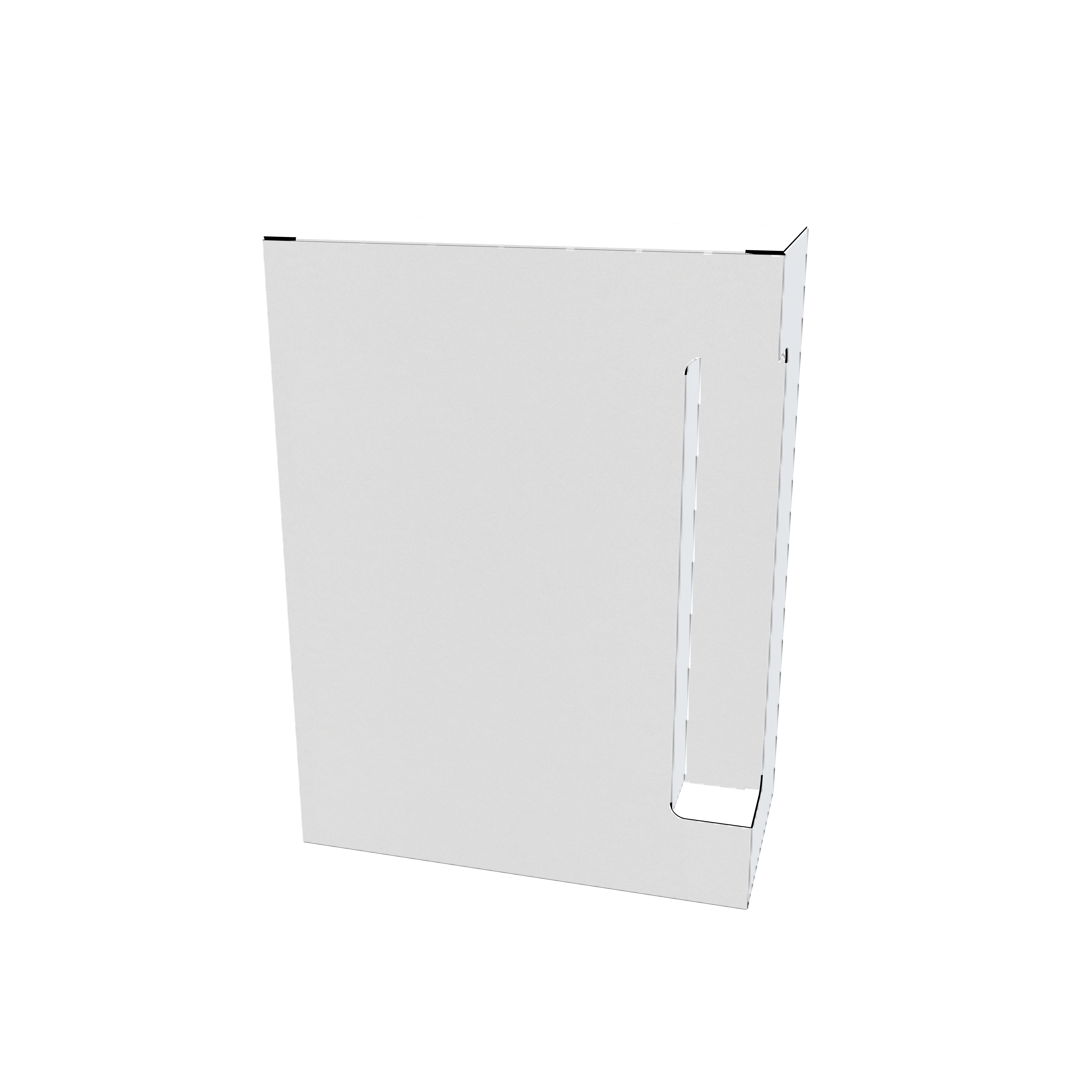 Tuck end box with window — White paperboard