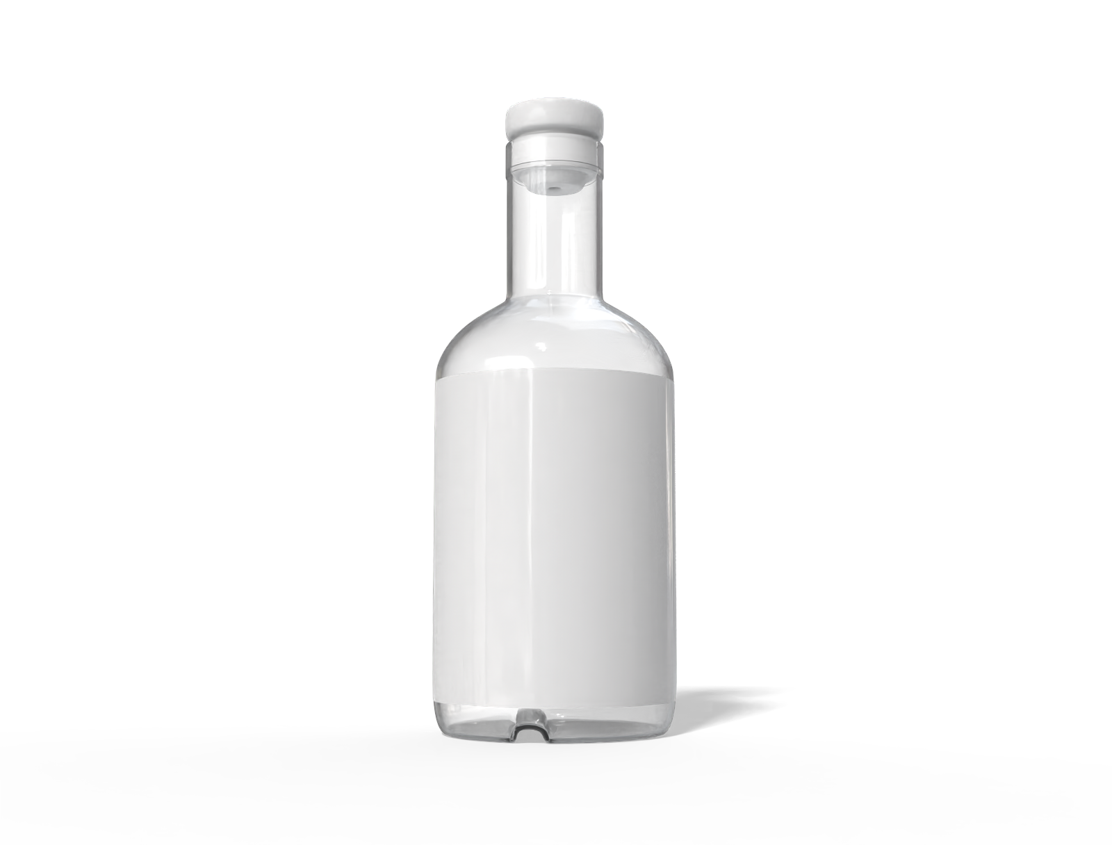 750 ml liquor glass bottle — Glossy glass