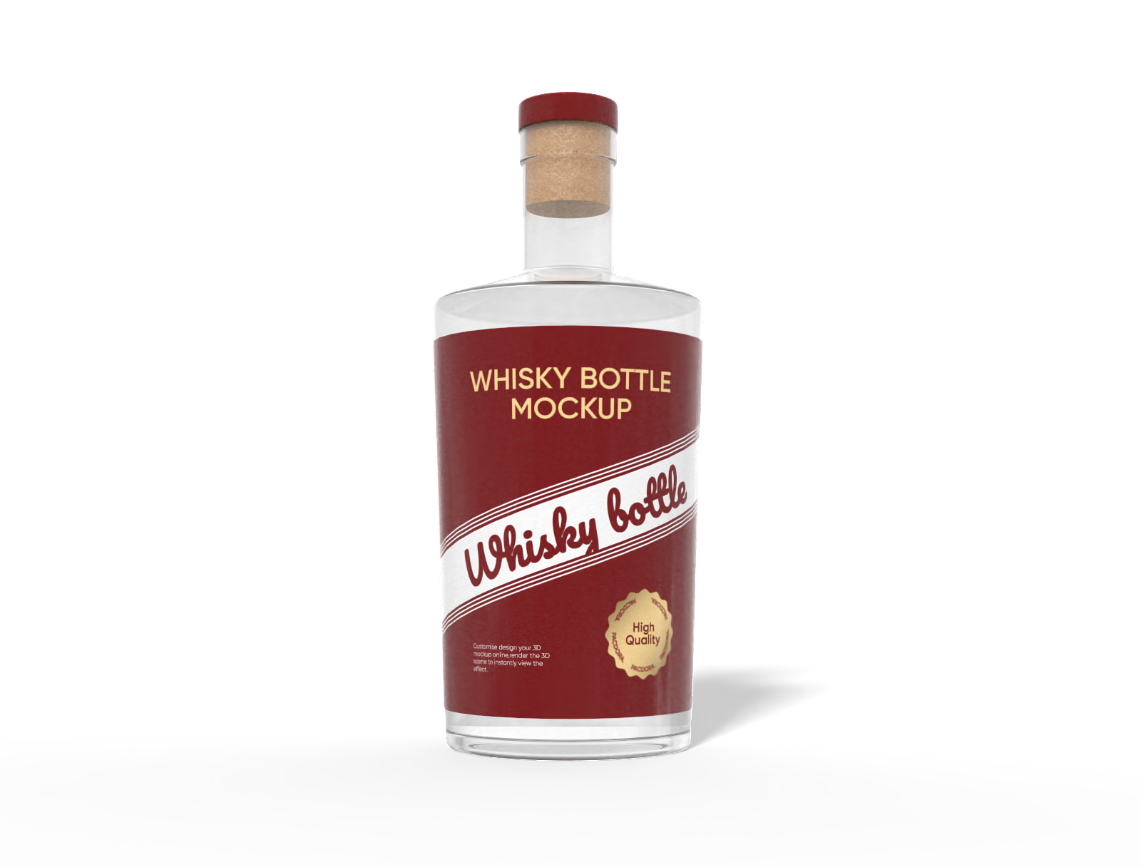 100 ml whiskey bottle — Glossy glass