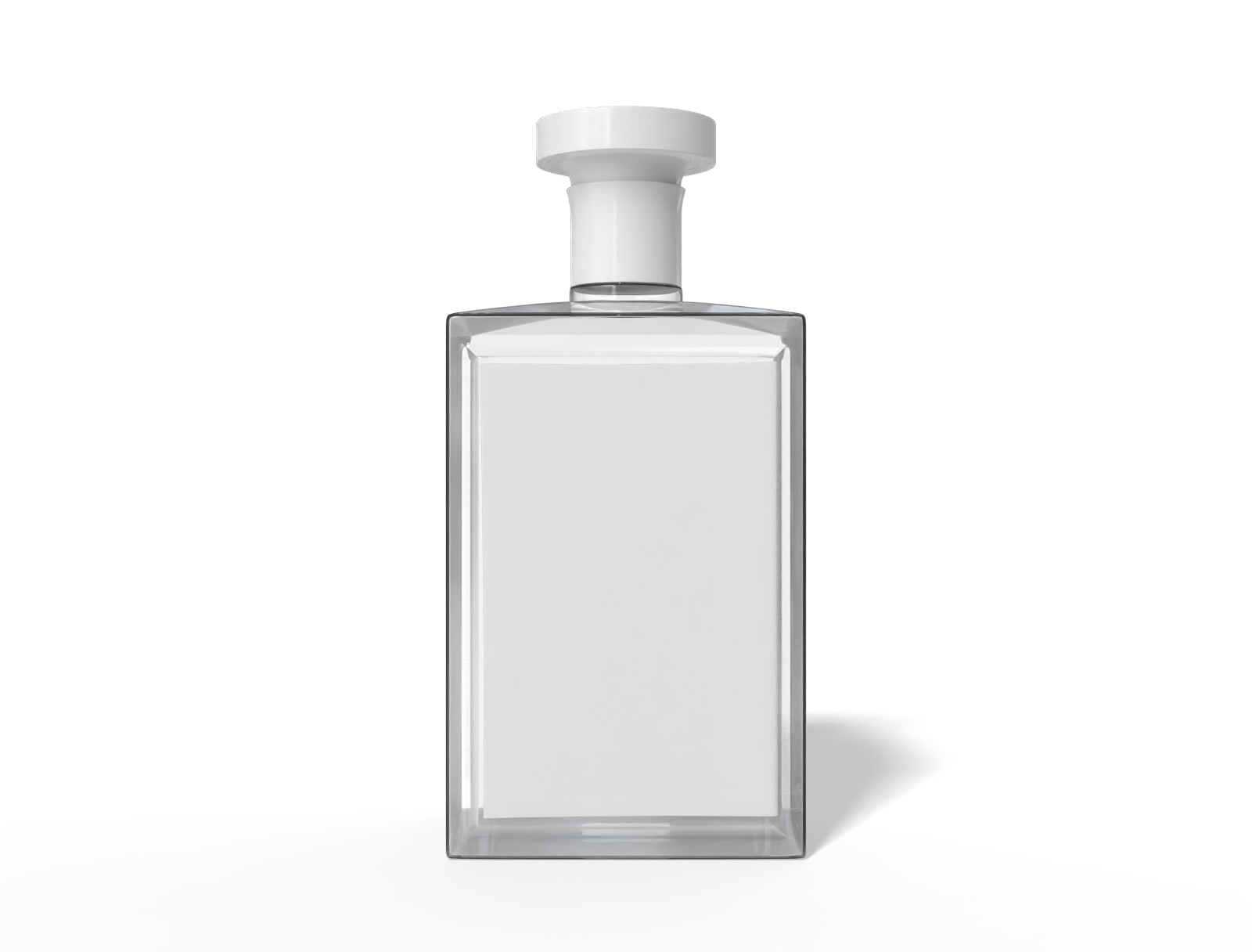 500 ml square vodka bottle — Glossy glass